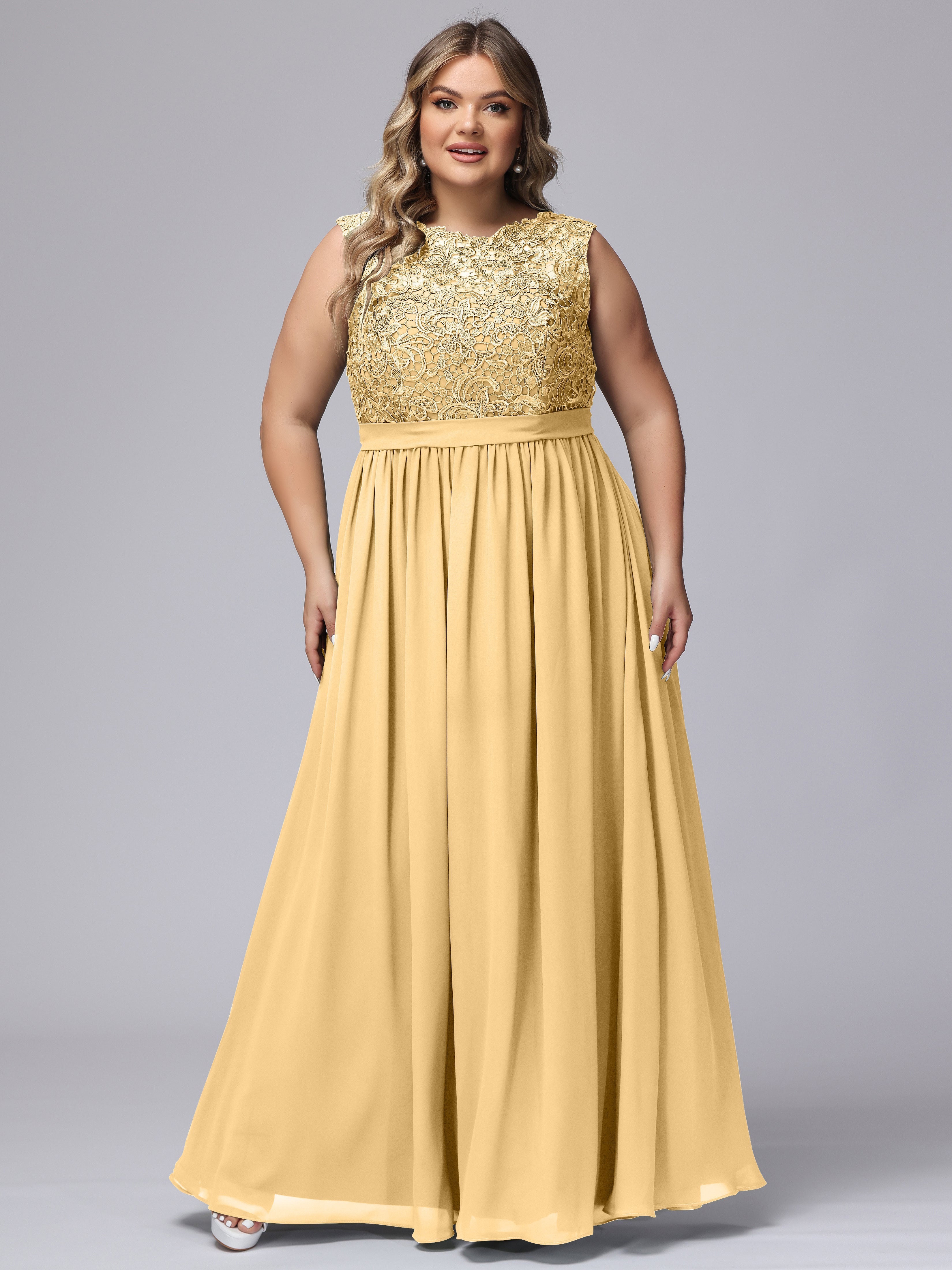 Plus size gold bridesmaid dresses best sale