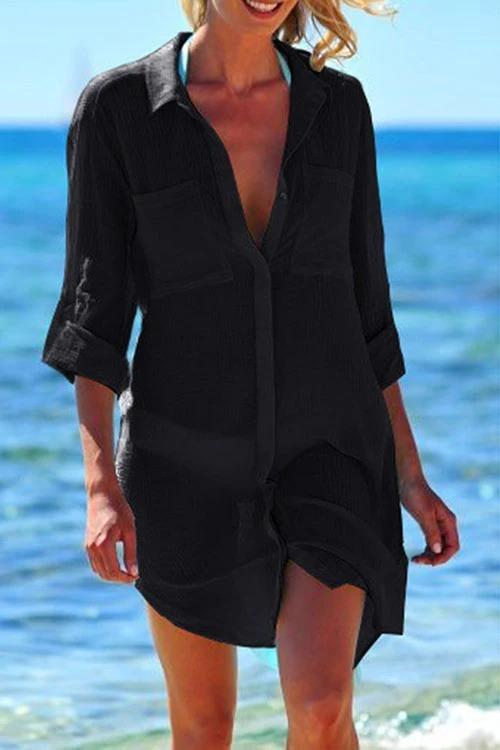 Savaviaswim - Pocket Long Sleeve Cover Up