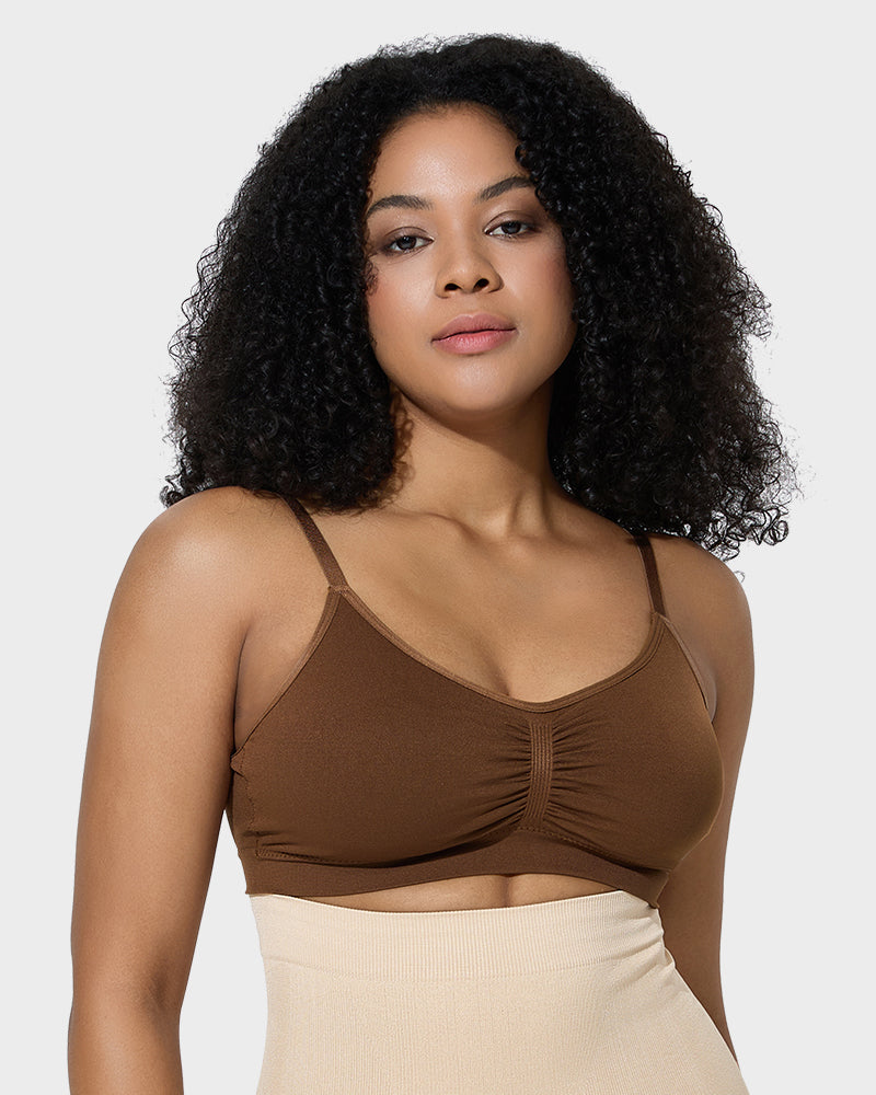 Savaviaswim Women's Full Coverage Non-Padded Wireless Sculpt Bra