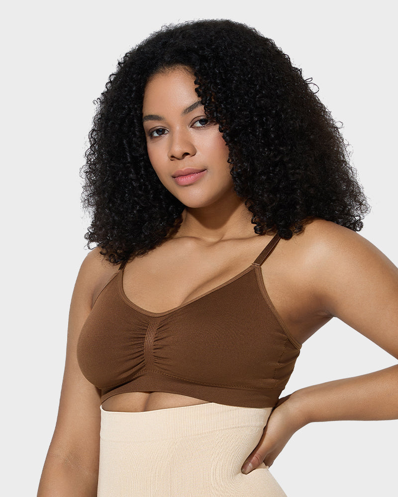 Savaviaswim Women's Full Coverage Non-Padded Wireless Sculpt Bra