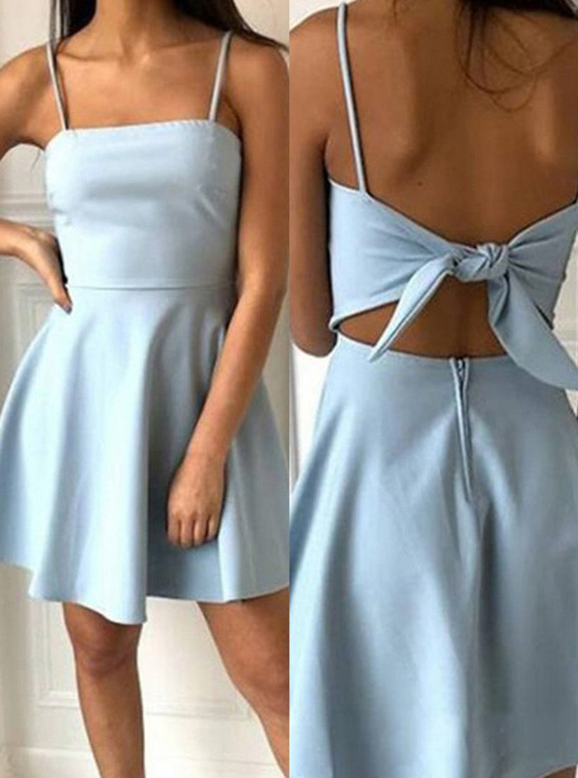 Short satin homecoming dress online