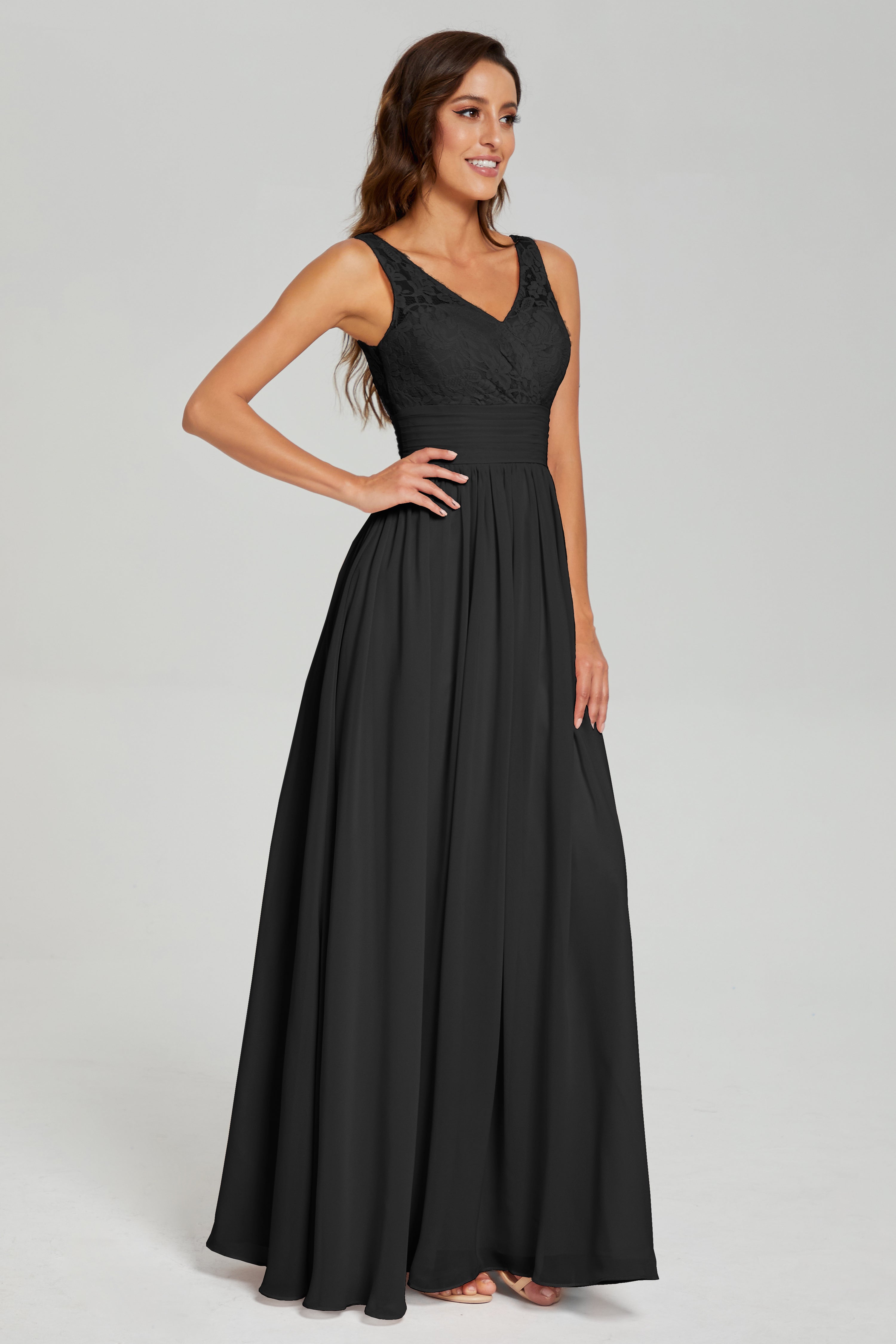 A-line Sleeveless Chiffon Prom Dresses