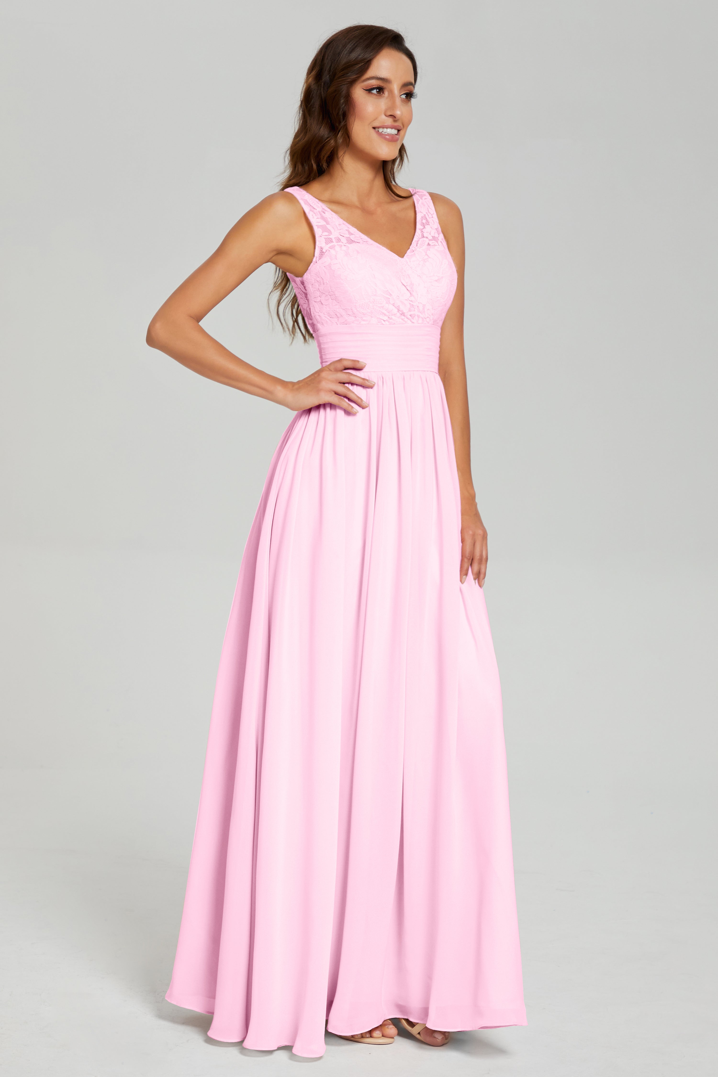 A-line Sleeveless Chiffon Prom Dresses