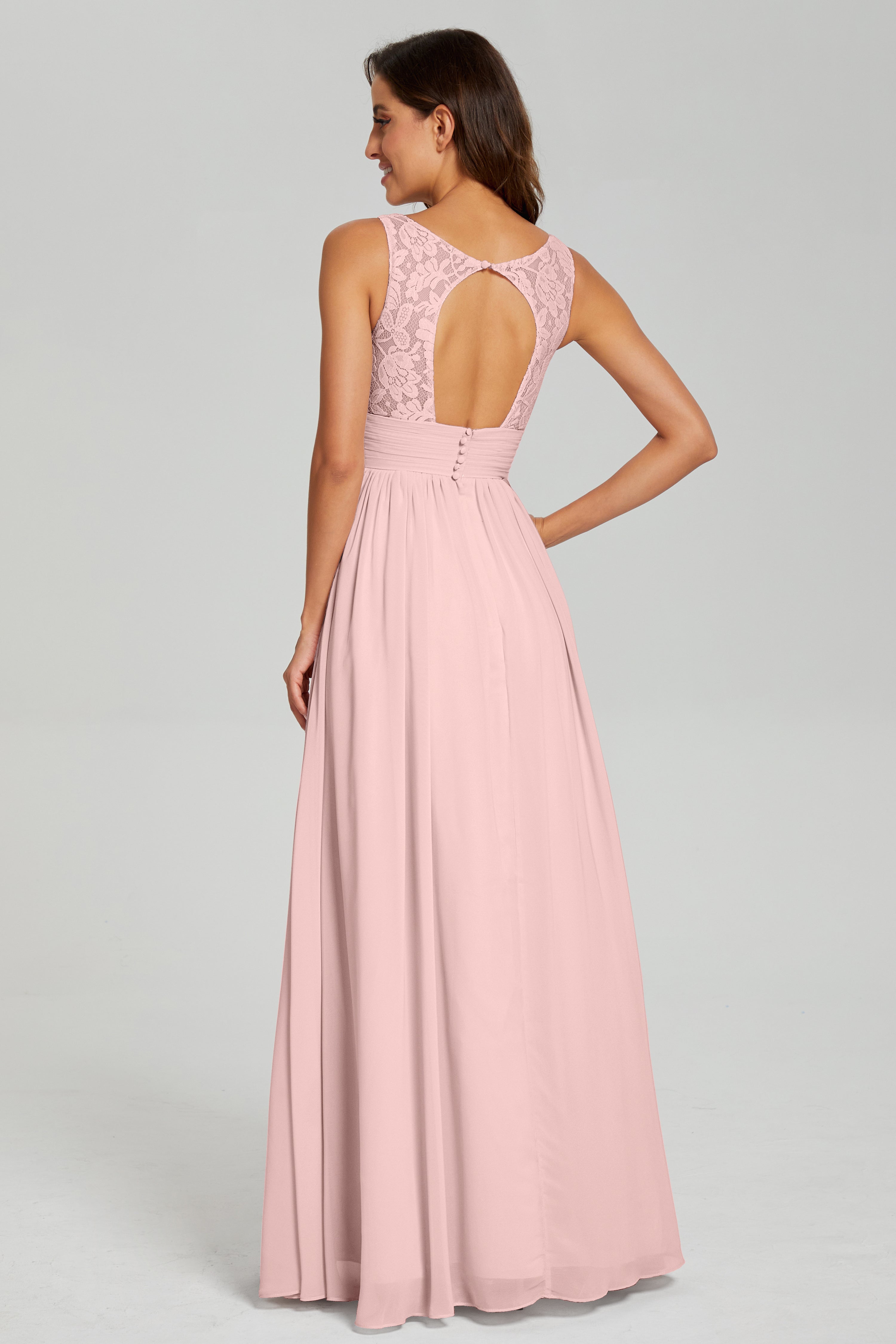 A-line Sleeveless Chiffon Prom Dresses