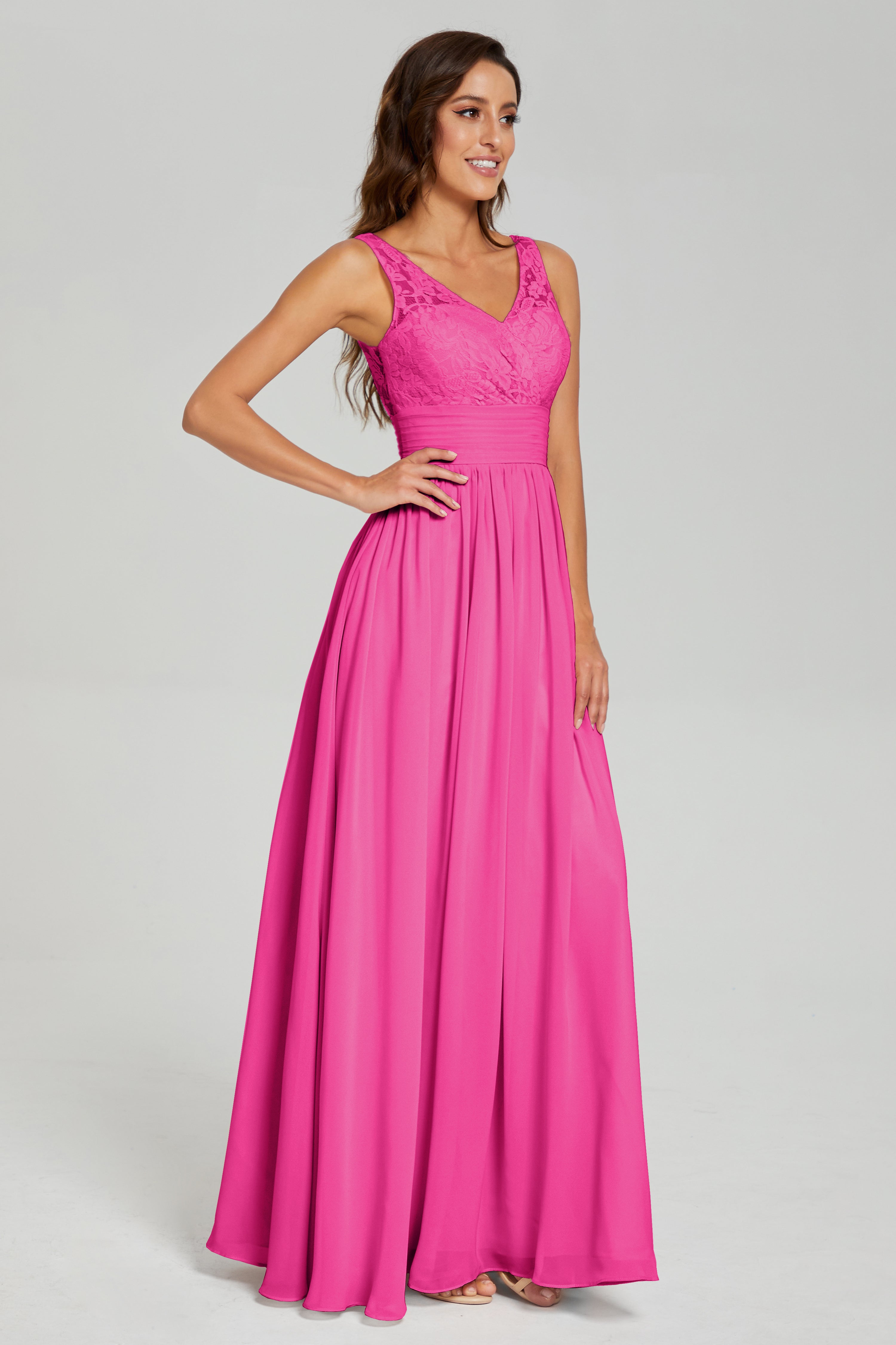 A-line Sleeveless Chiffon Prom Dresses