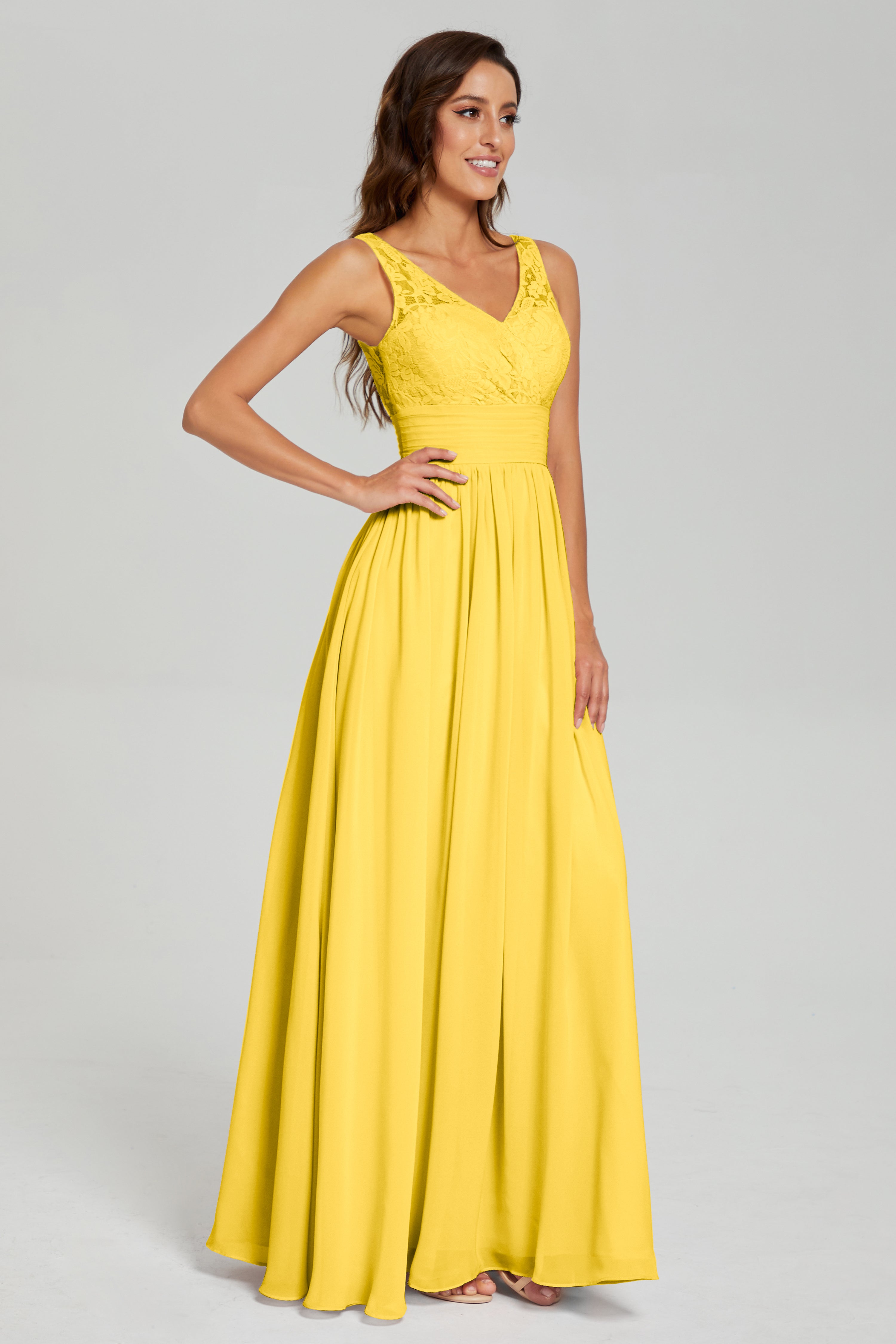 A-line Sleeveless Chiffon Prom Dresses