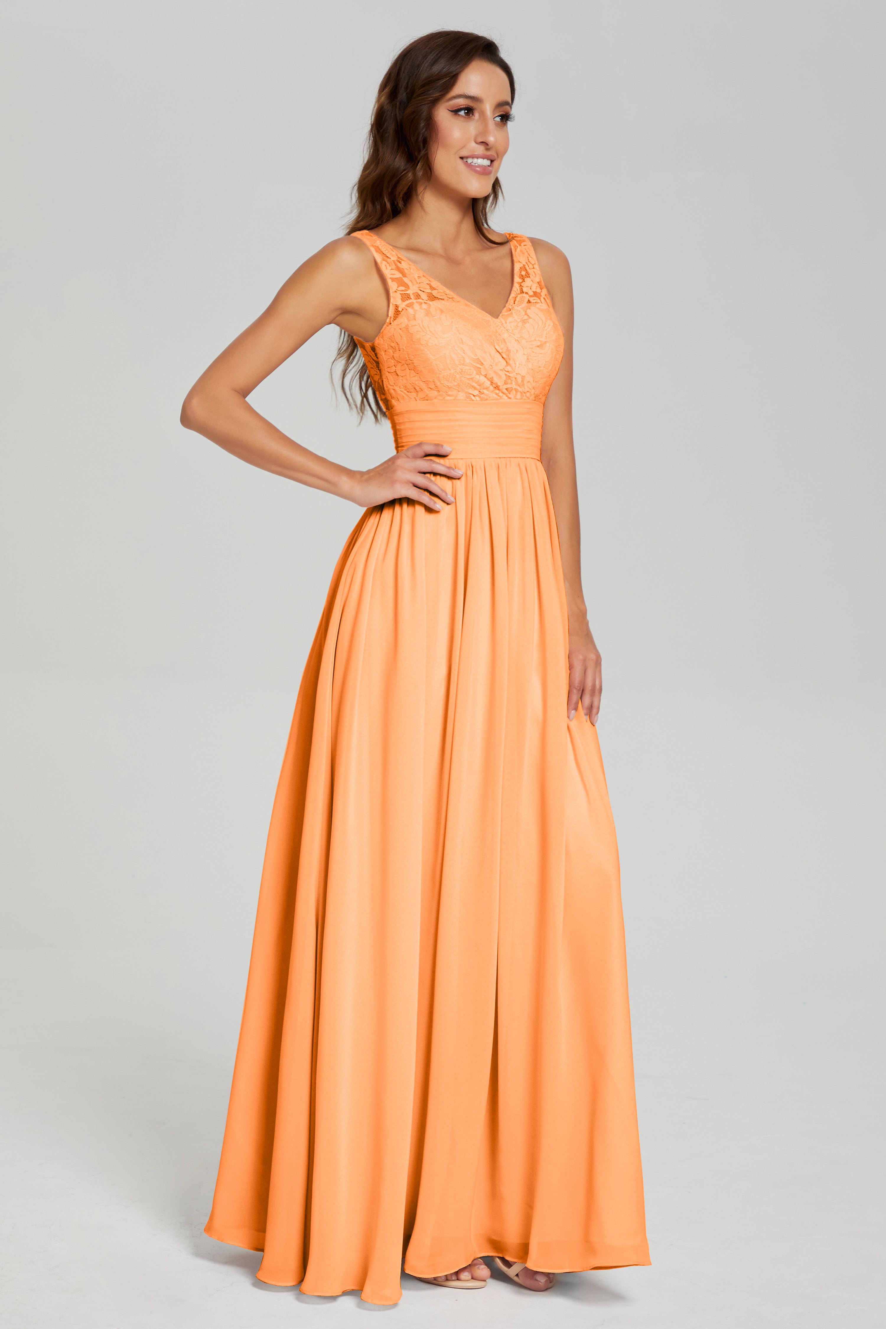 A-line Sleeveless Chiffon Prom Dresses