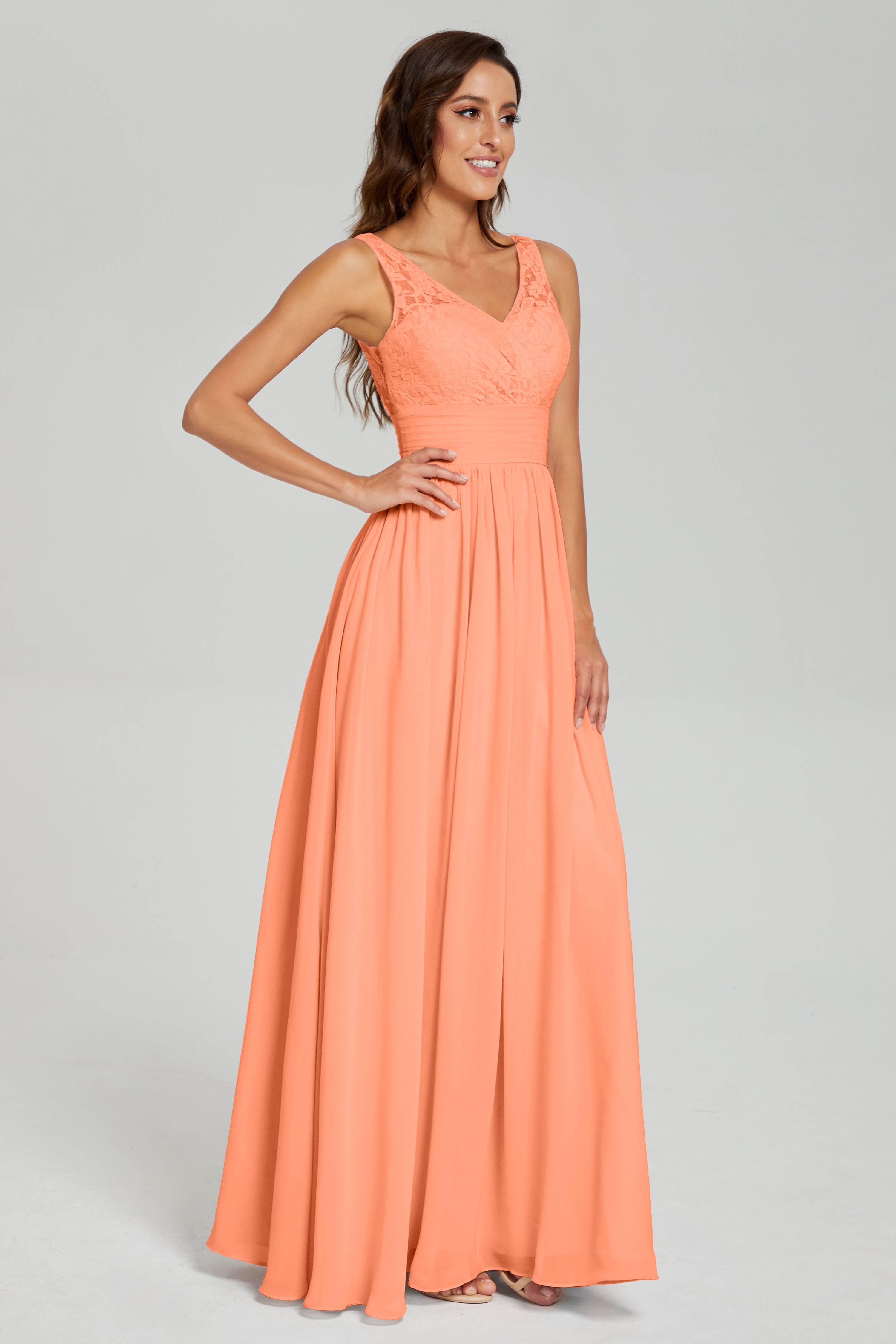 A-line Sleeveless Chiffon Prom Dresses