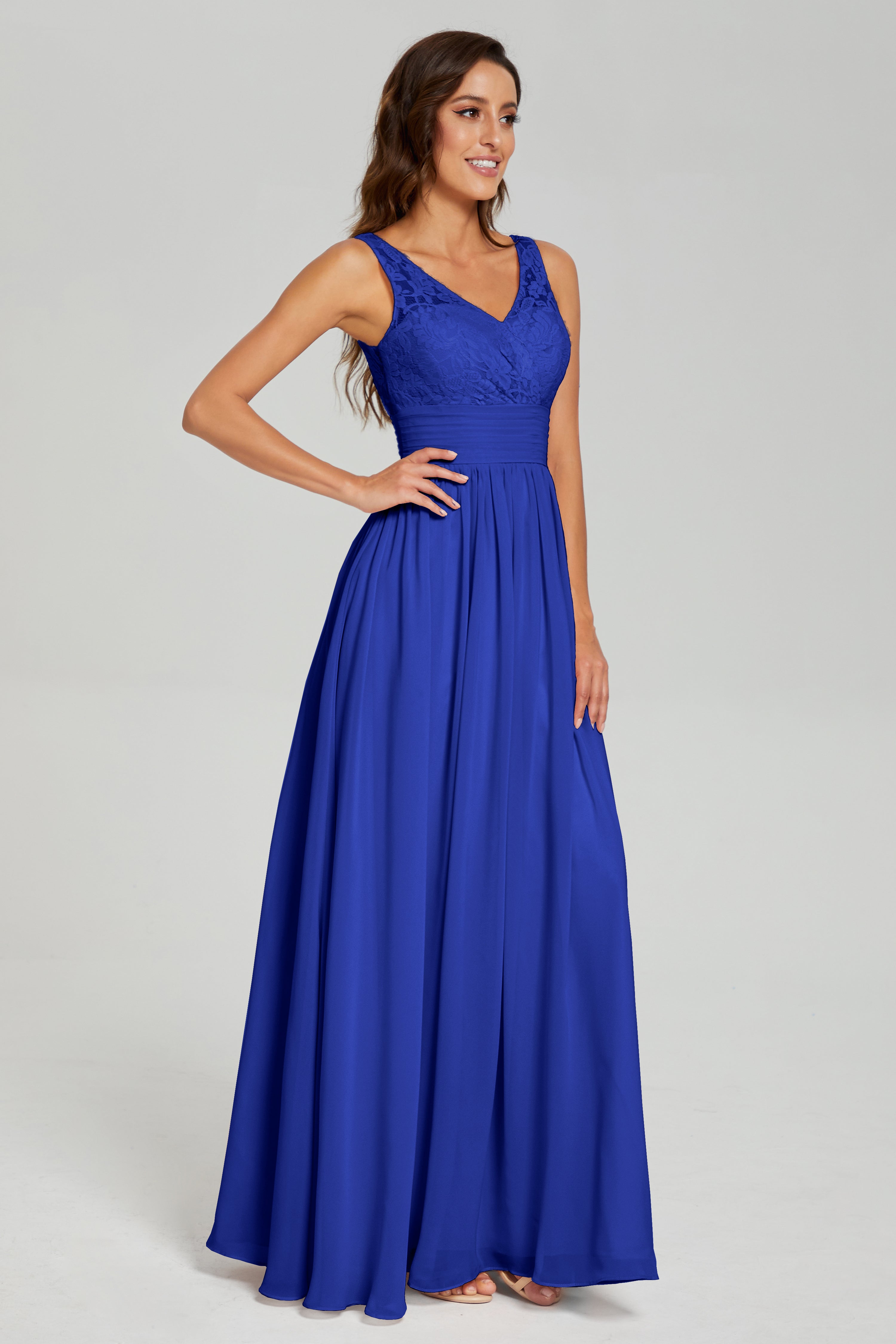 A-line Sleeveless Chiffon Prom Dresses