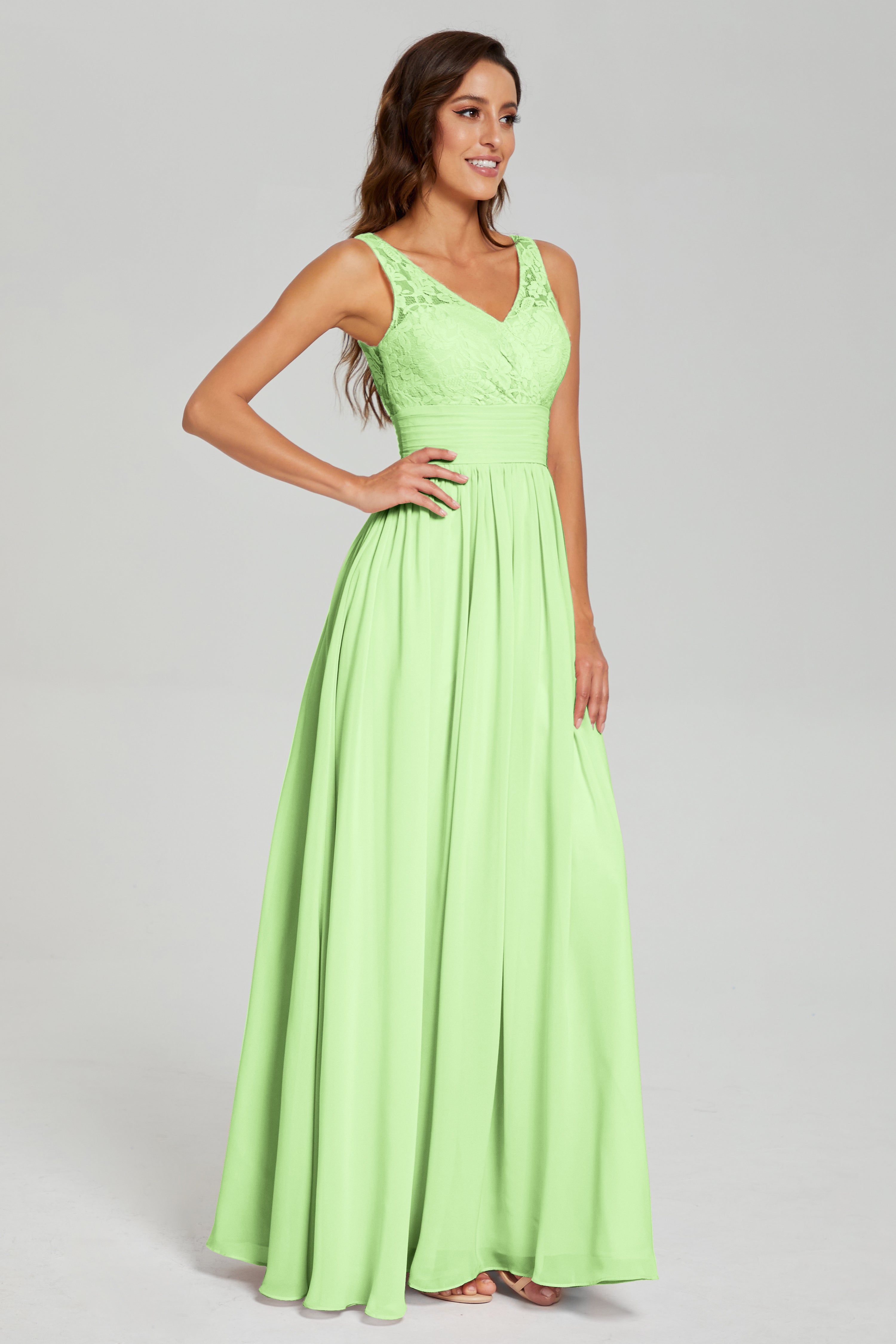 A-line Sleeveless Chiffon Prom Dresses