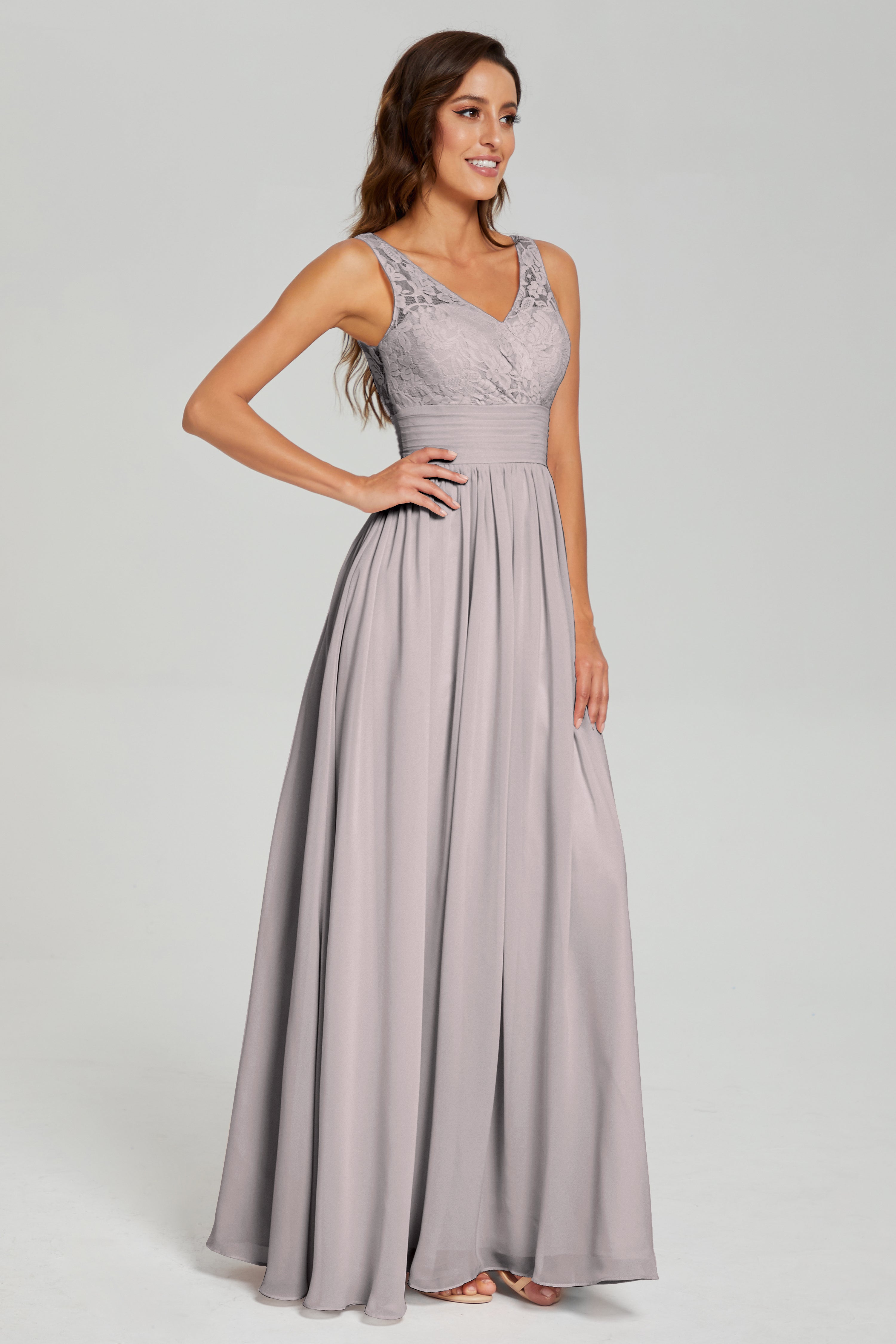 A-line Sleeveless Chiffon Prom Dresses