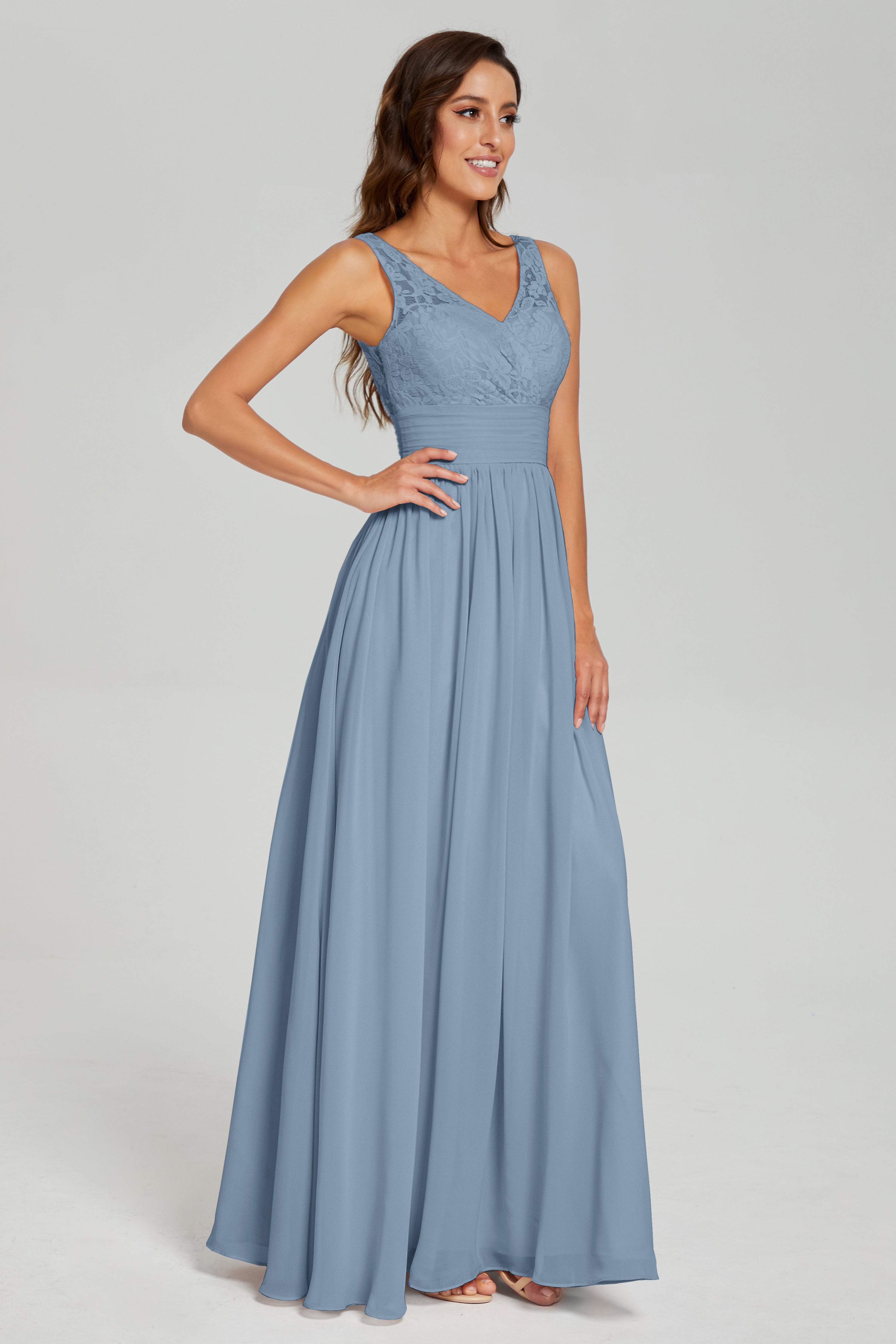 A-line Sleeveless Chiffon Prom Dresses