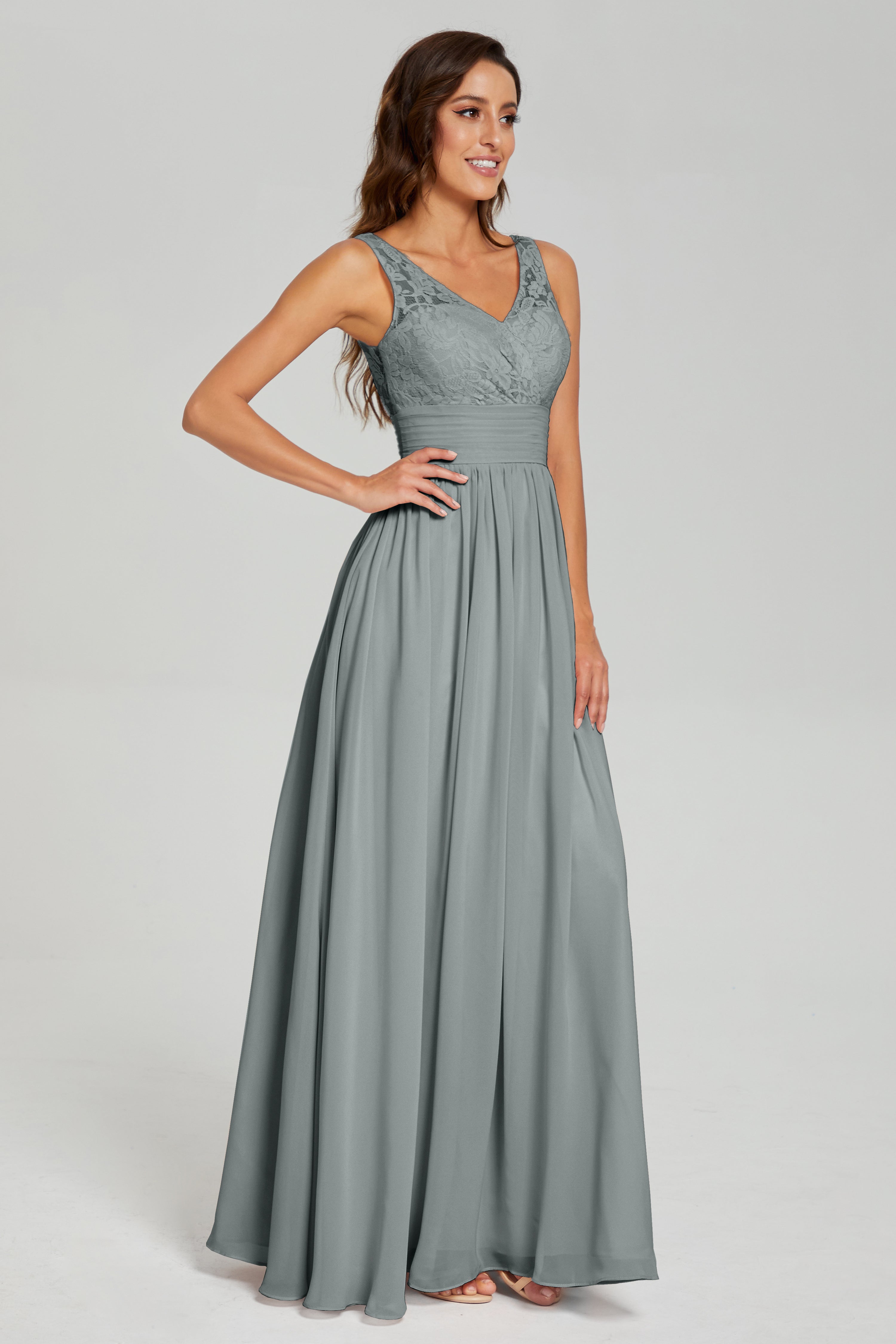 A-line Sleeveless Chiffon Prom Dresses