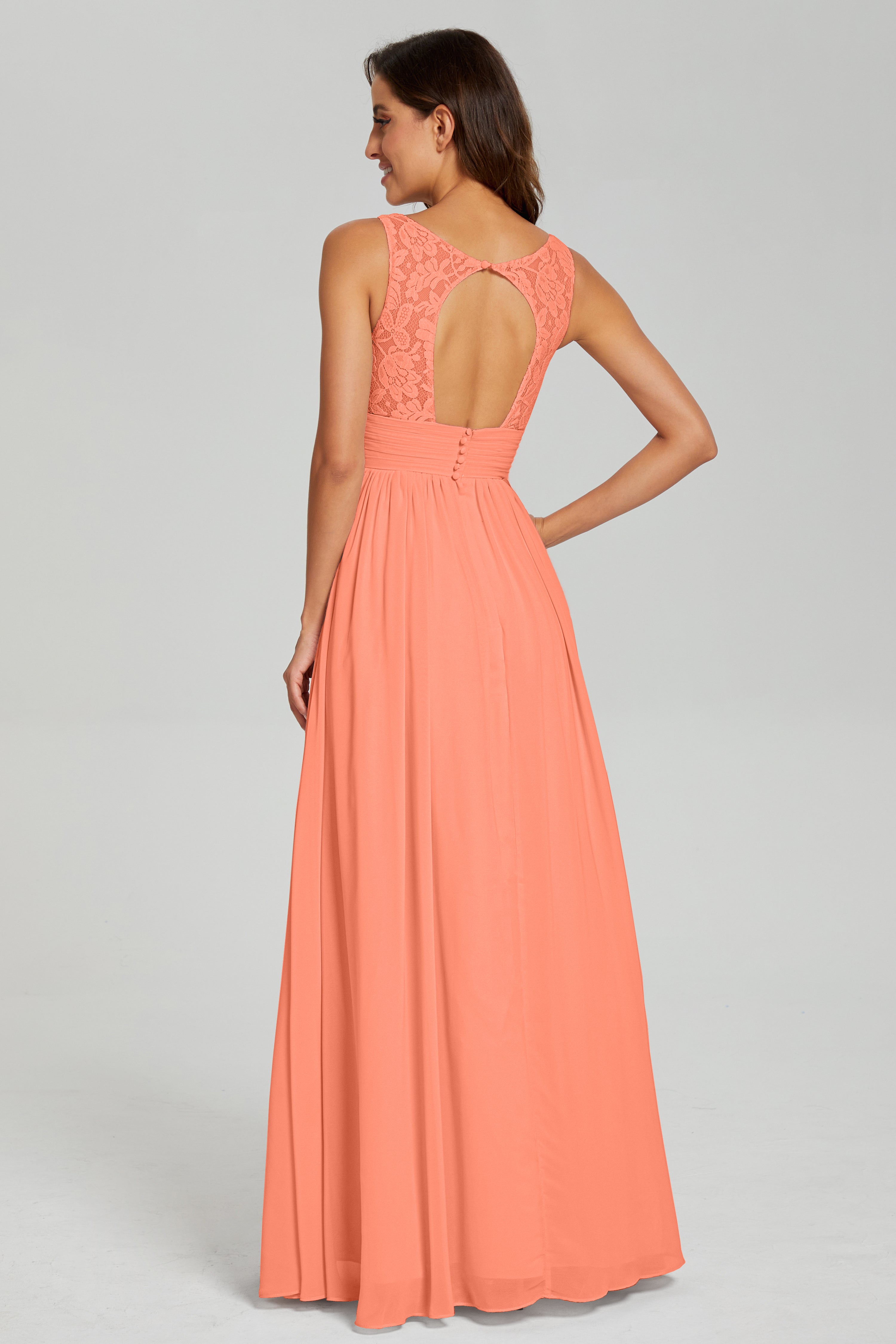 A-line Sleeveless Chiffon Prom Dresses