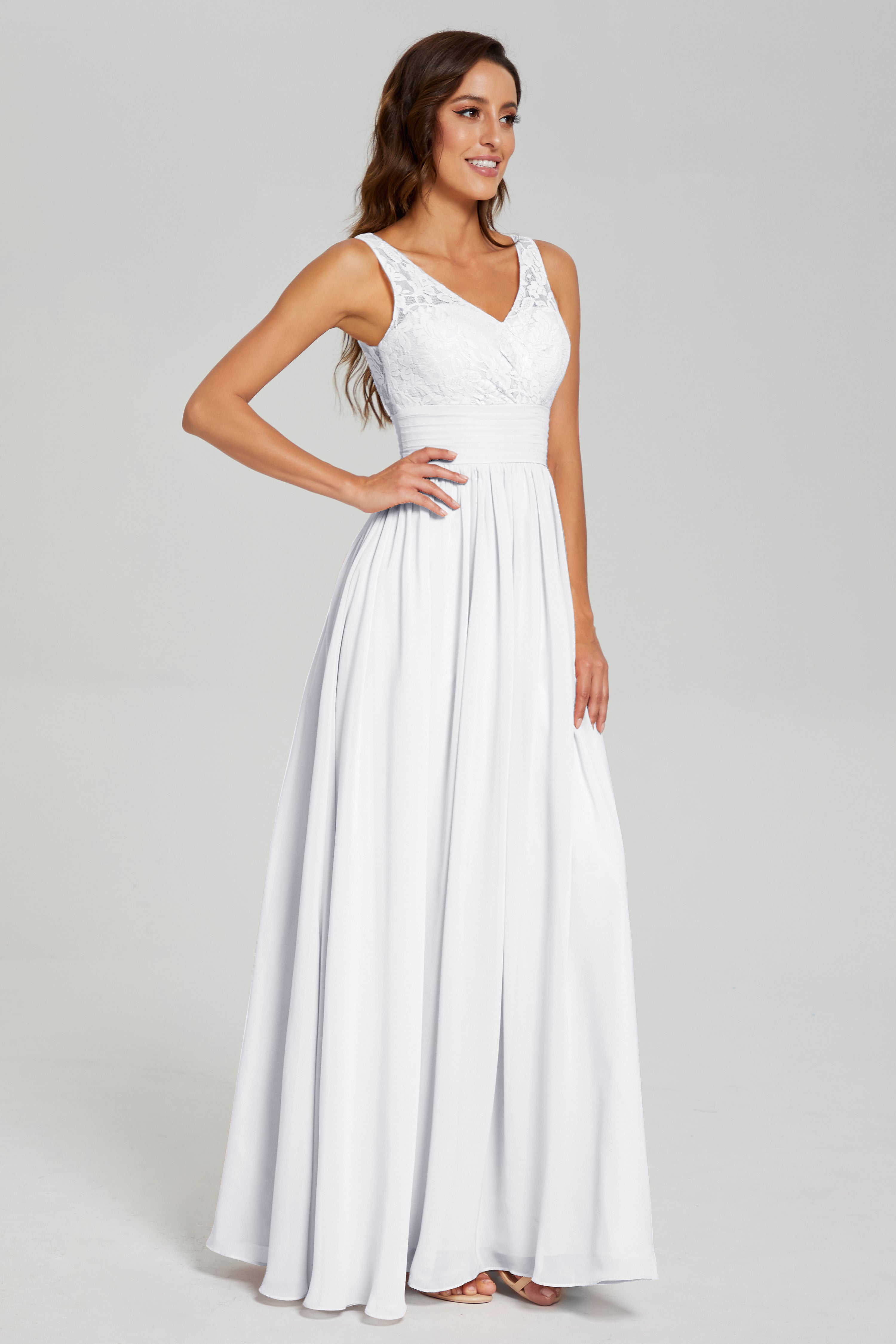 A-line Sleeveless Chiffon Prom Dresses