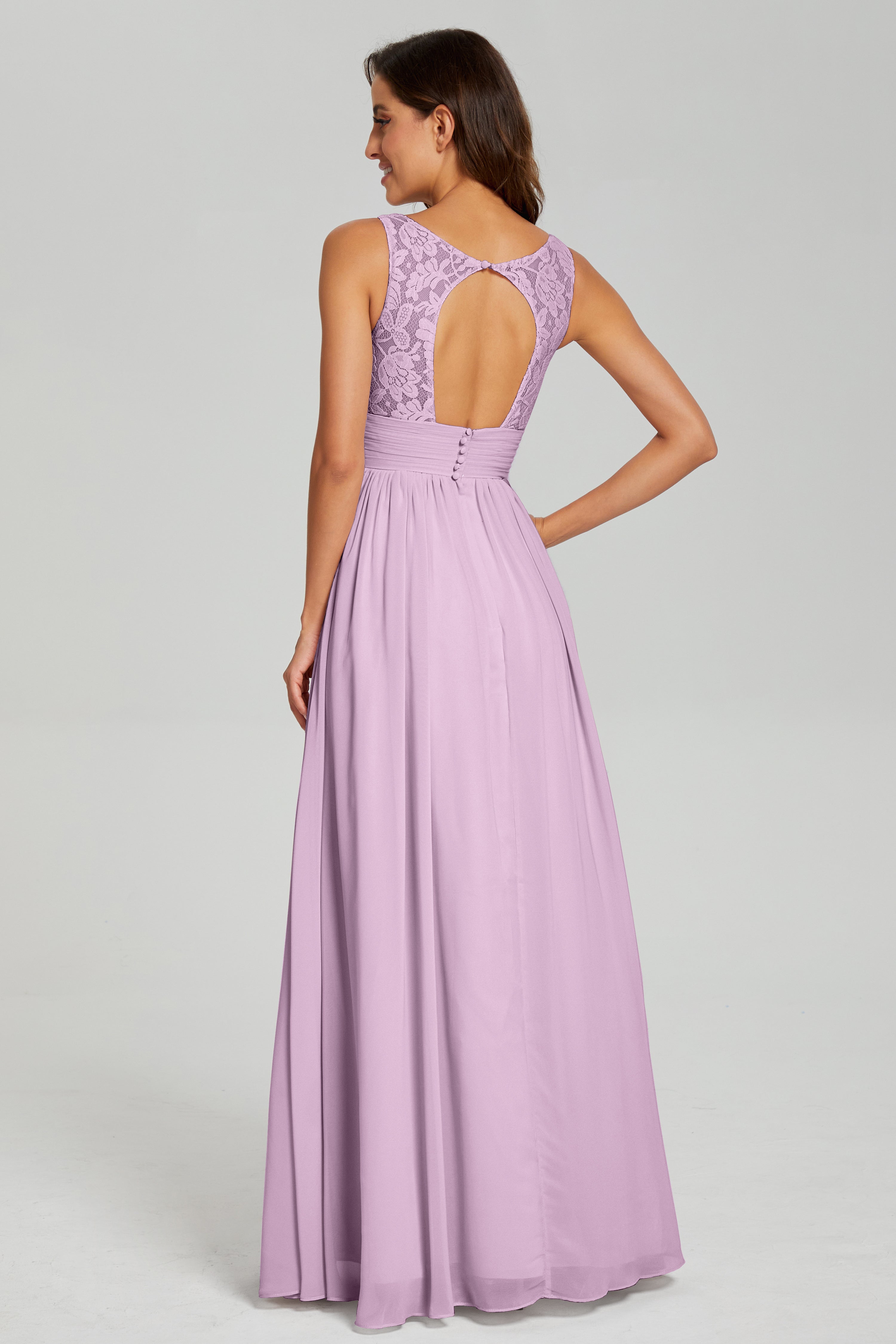 A-line Sleeveless Chiffon Prom Dresses