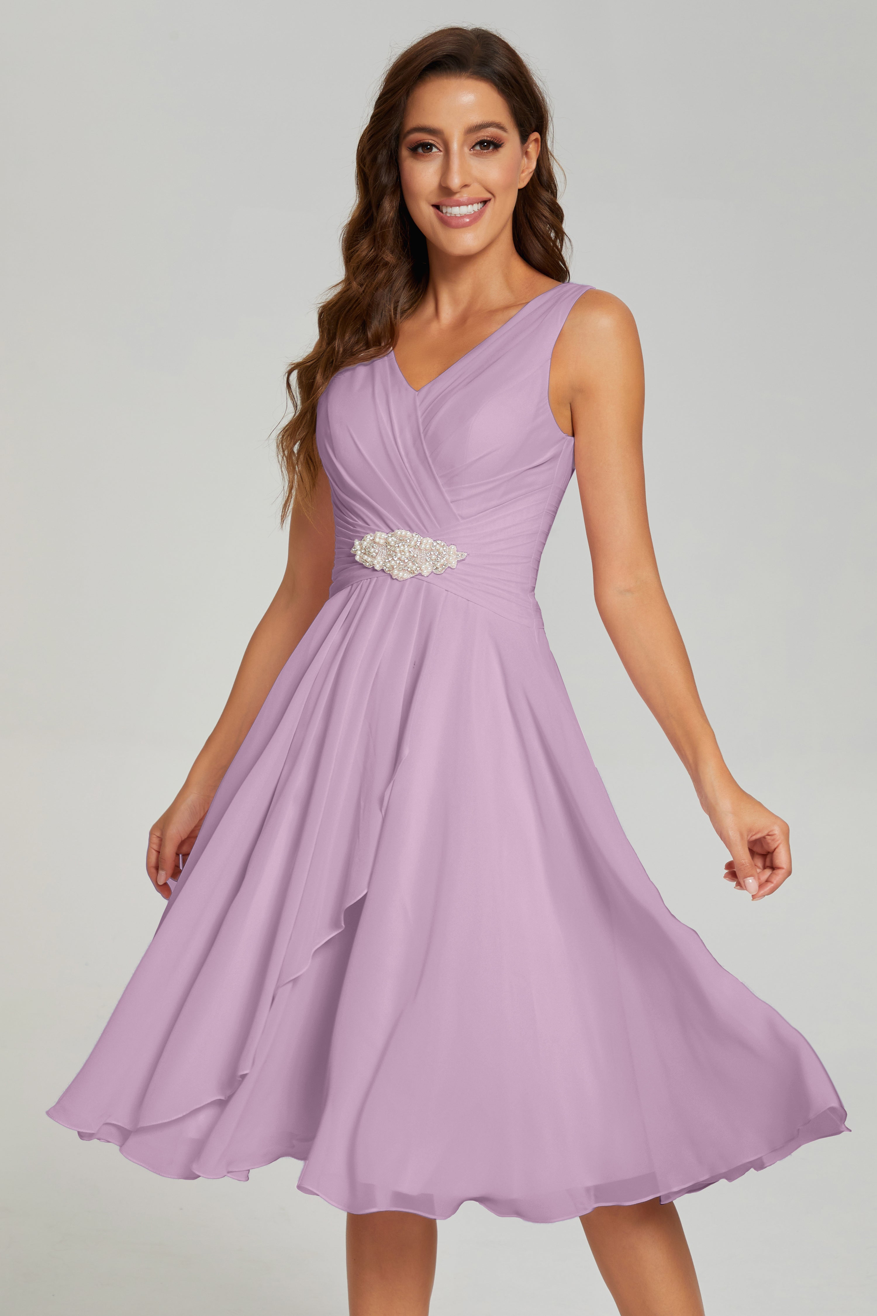 Plum knee length dress best sale