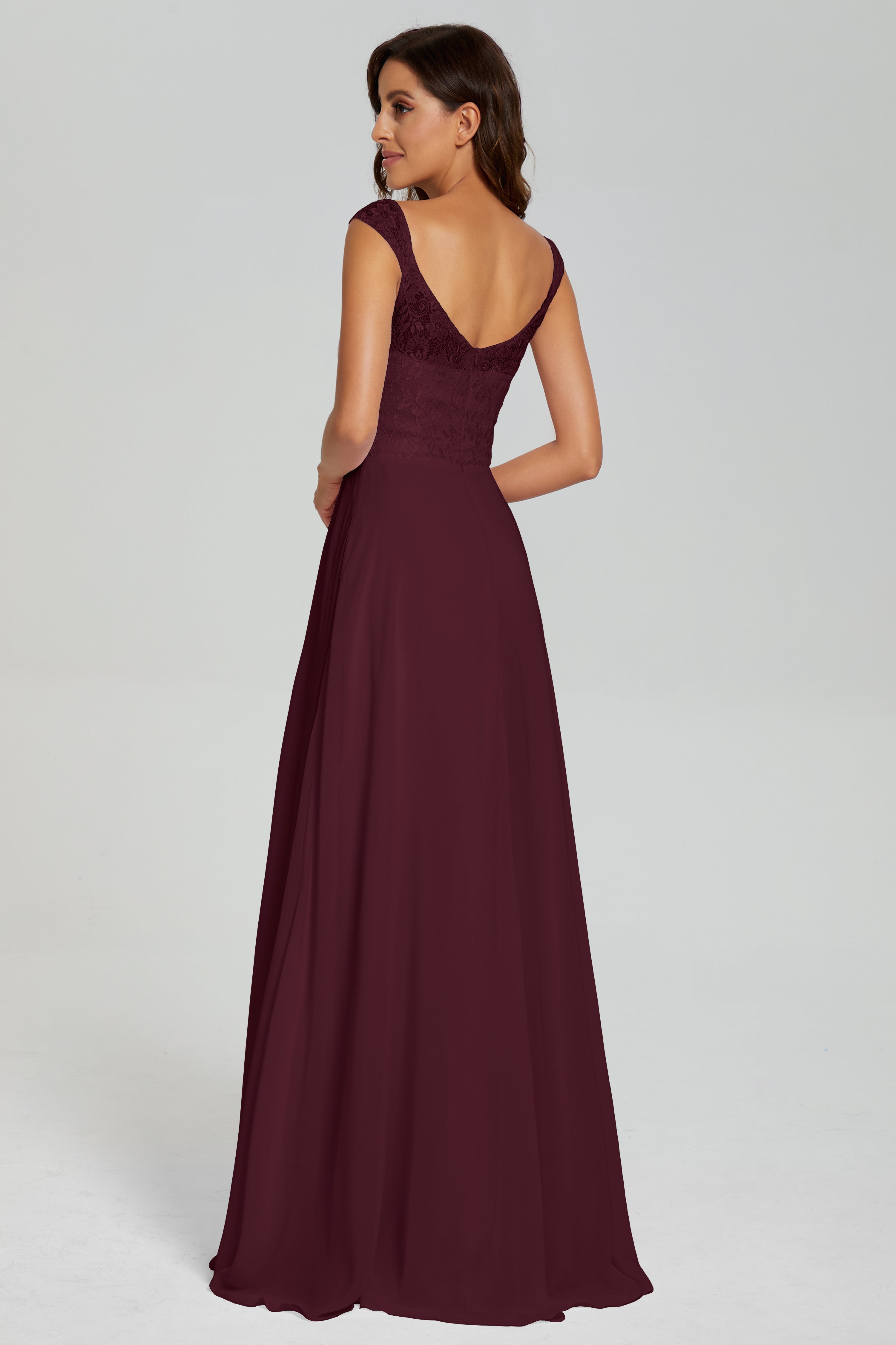 Backless Pleating Chiffon Prom Dresses