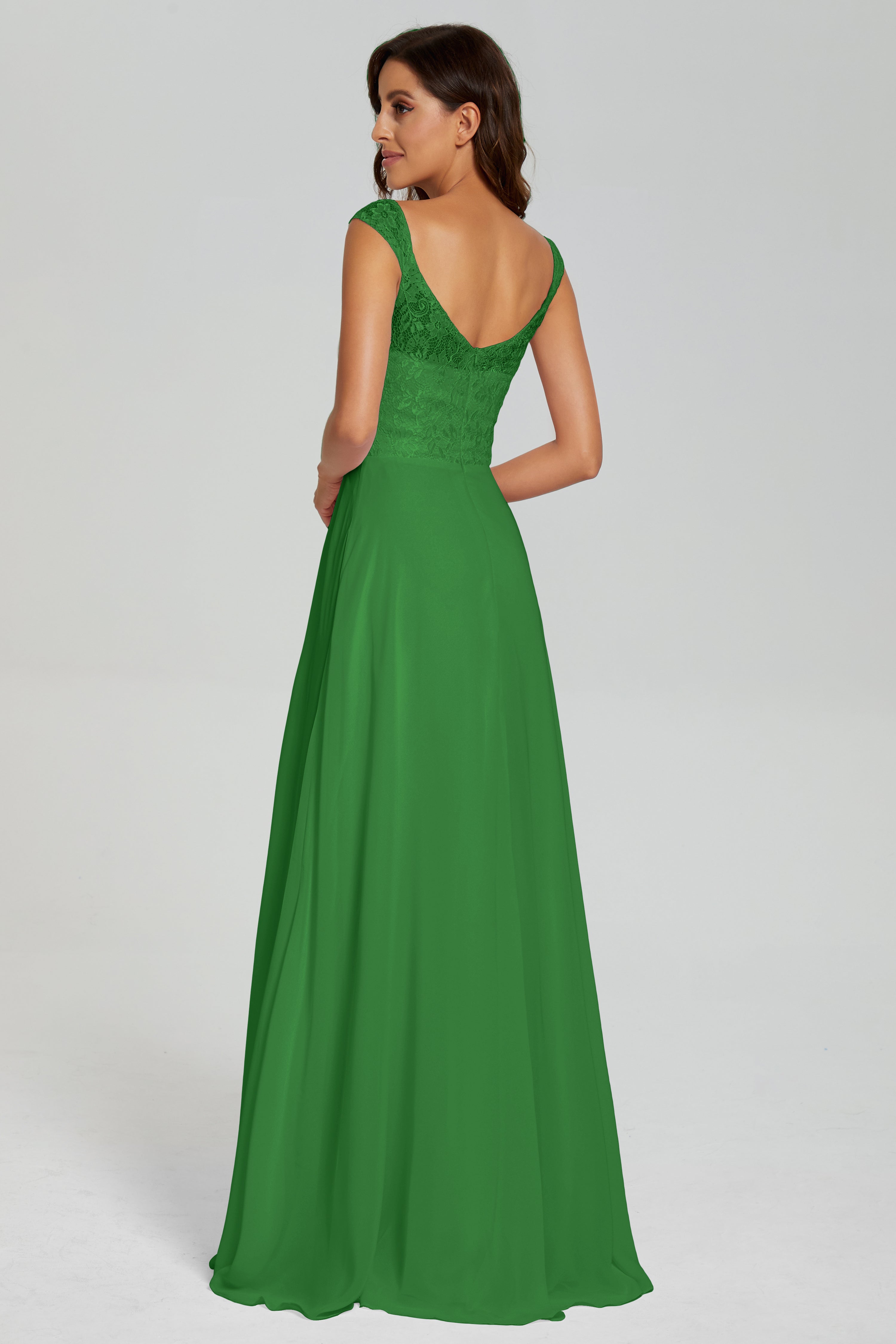 Backless Pleating Chiffon Prom Dresses