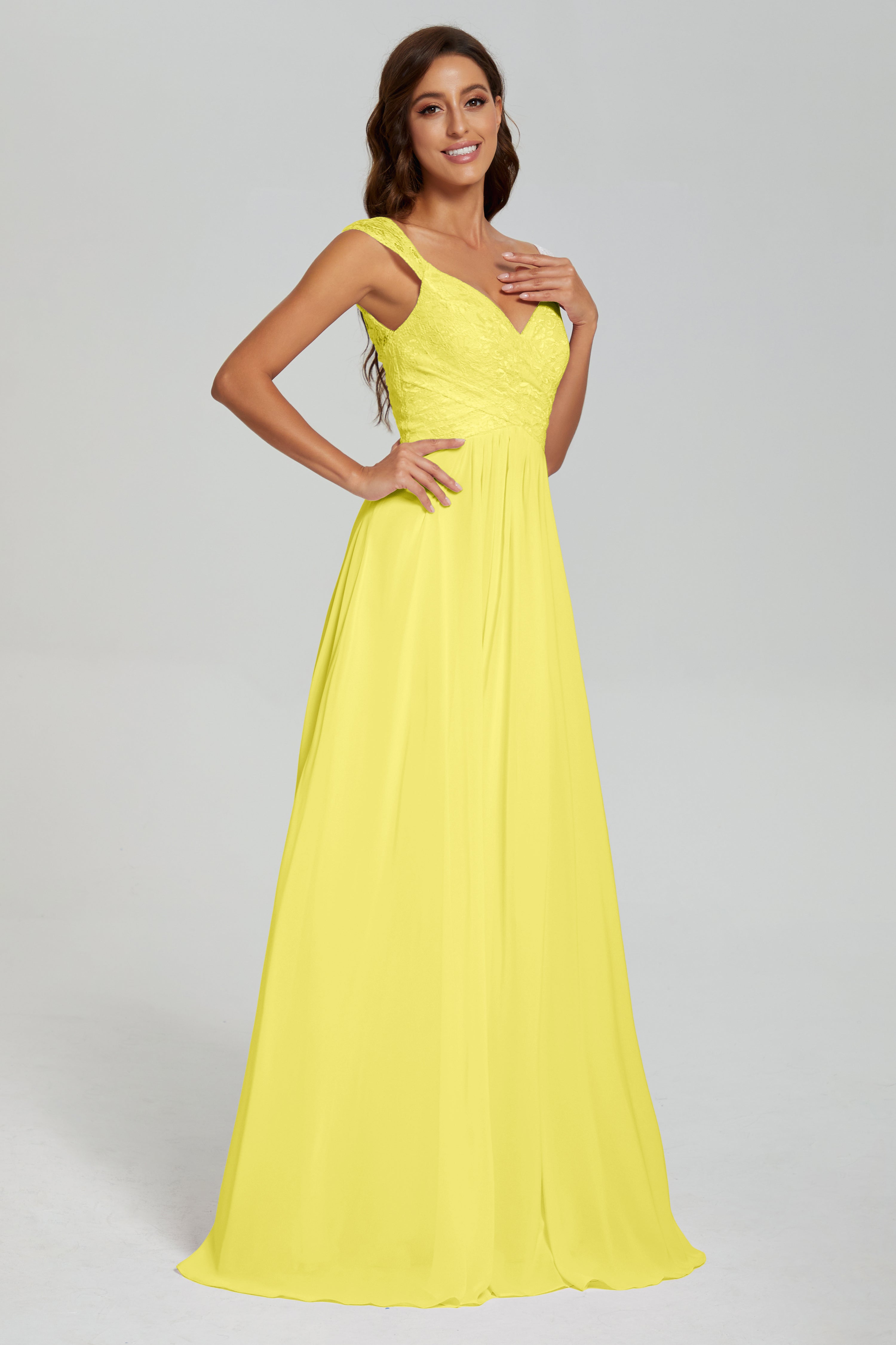 Backless Pleating Chiffon Prom Dresses