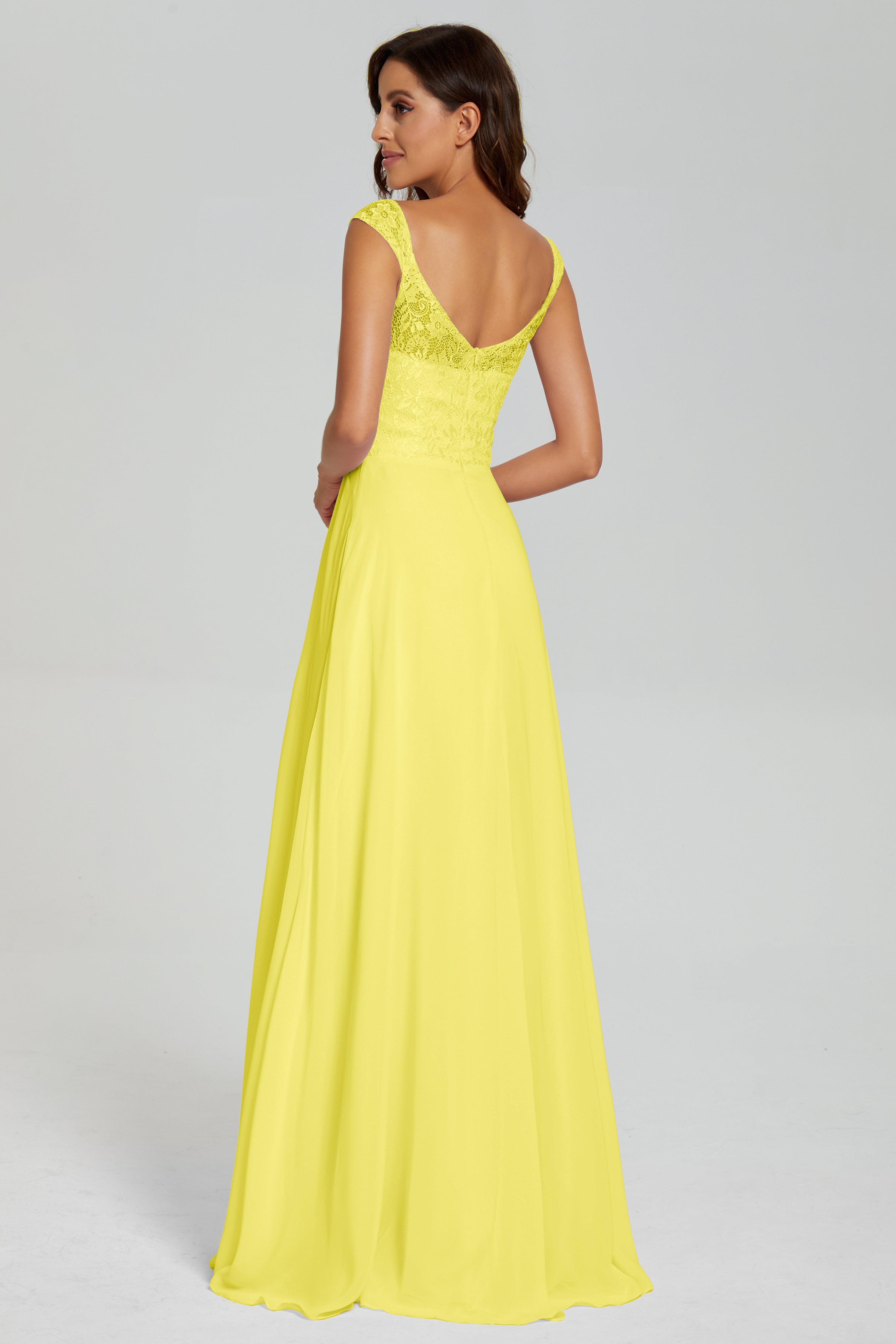 Backless Pleating Chiffon Prom Dresses