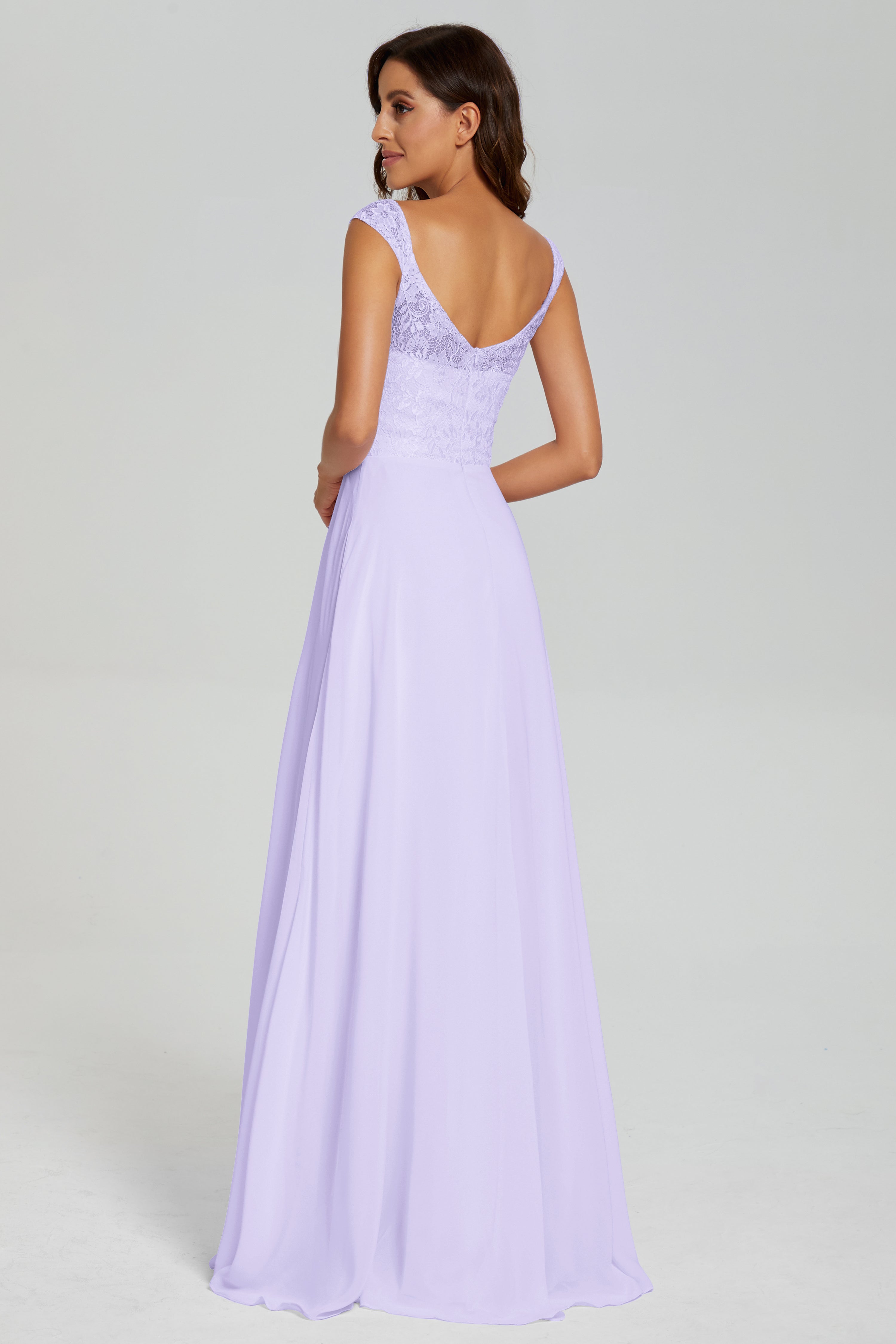 Backless Pleating Chiffon Prom Dresses