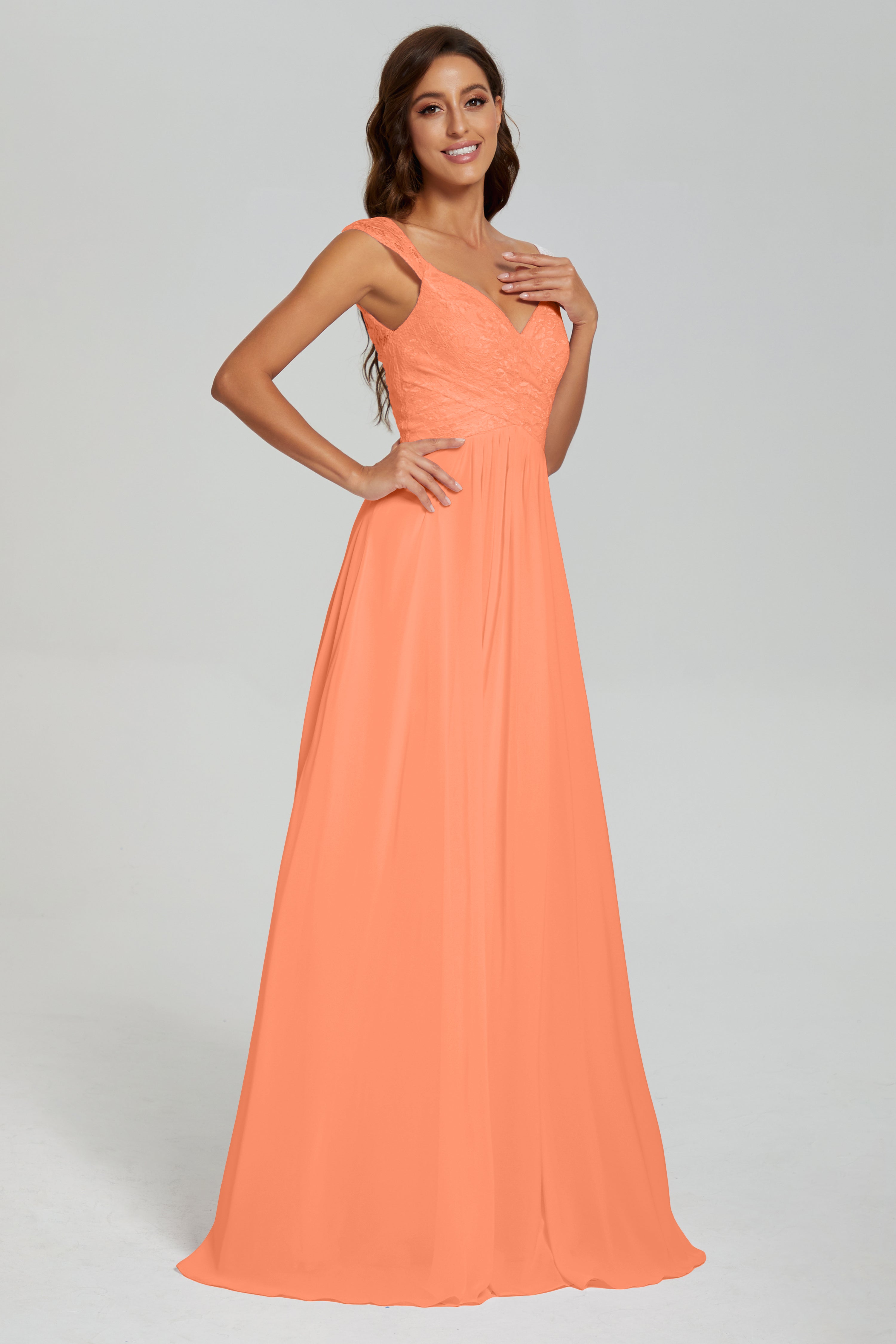 Backless Pleating Chiffon Prom Dresses