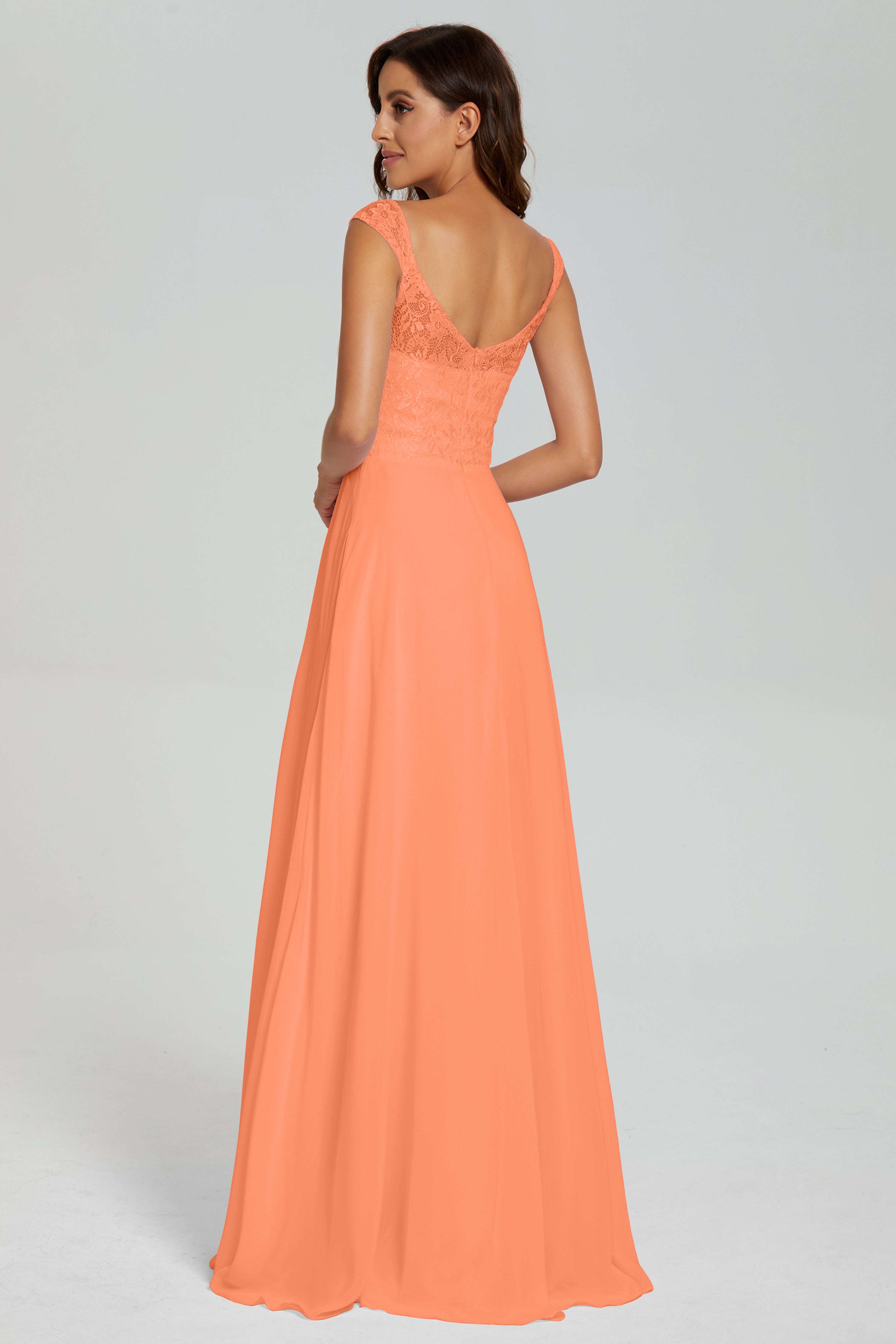 Backless Pleating Chiffon Prom Dresses