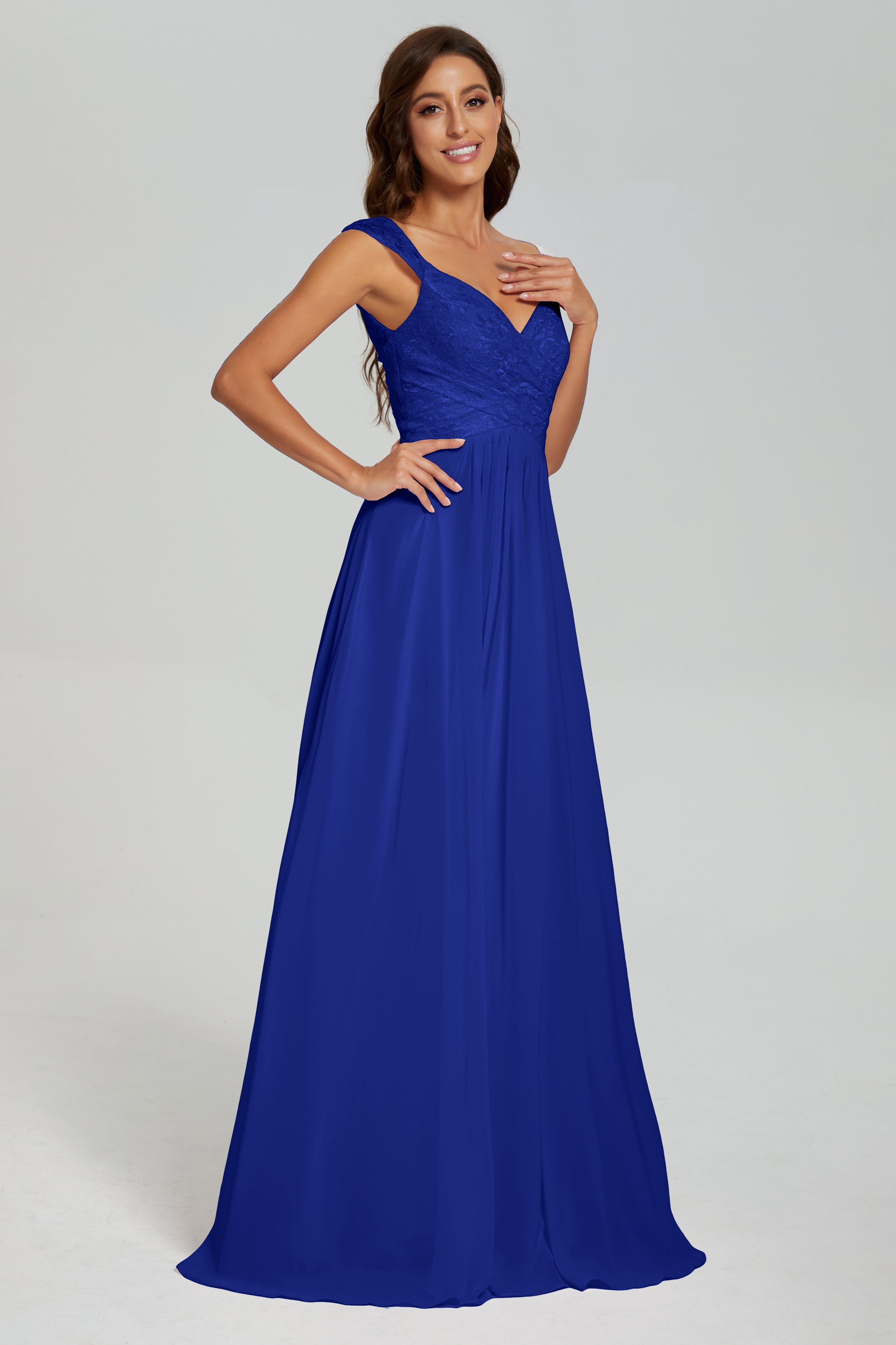 Backless Pleating Chiffon Prom Dresses