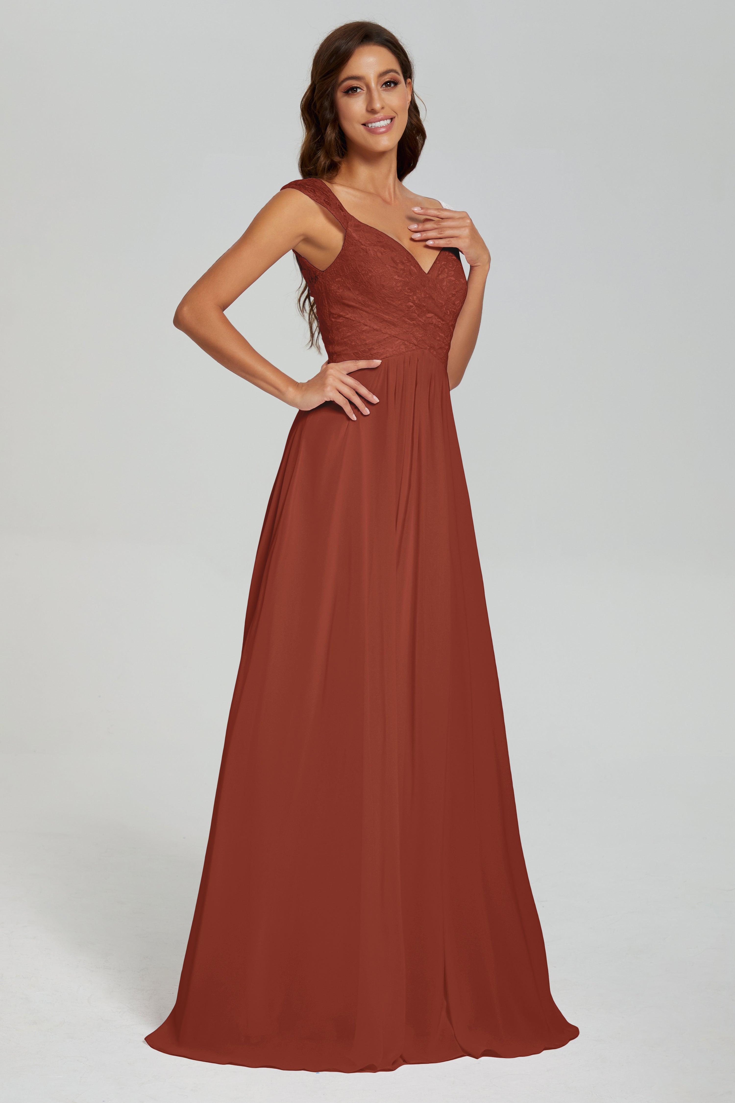 Backless Pleating Chiffon Prom Dresses