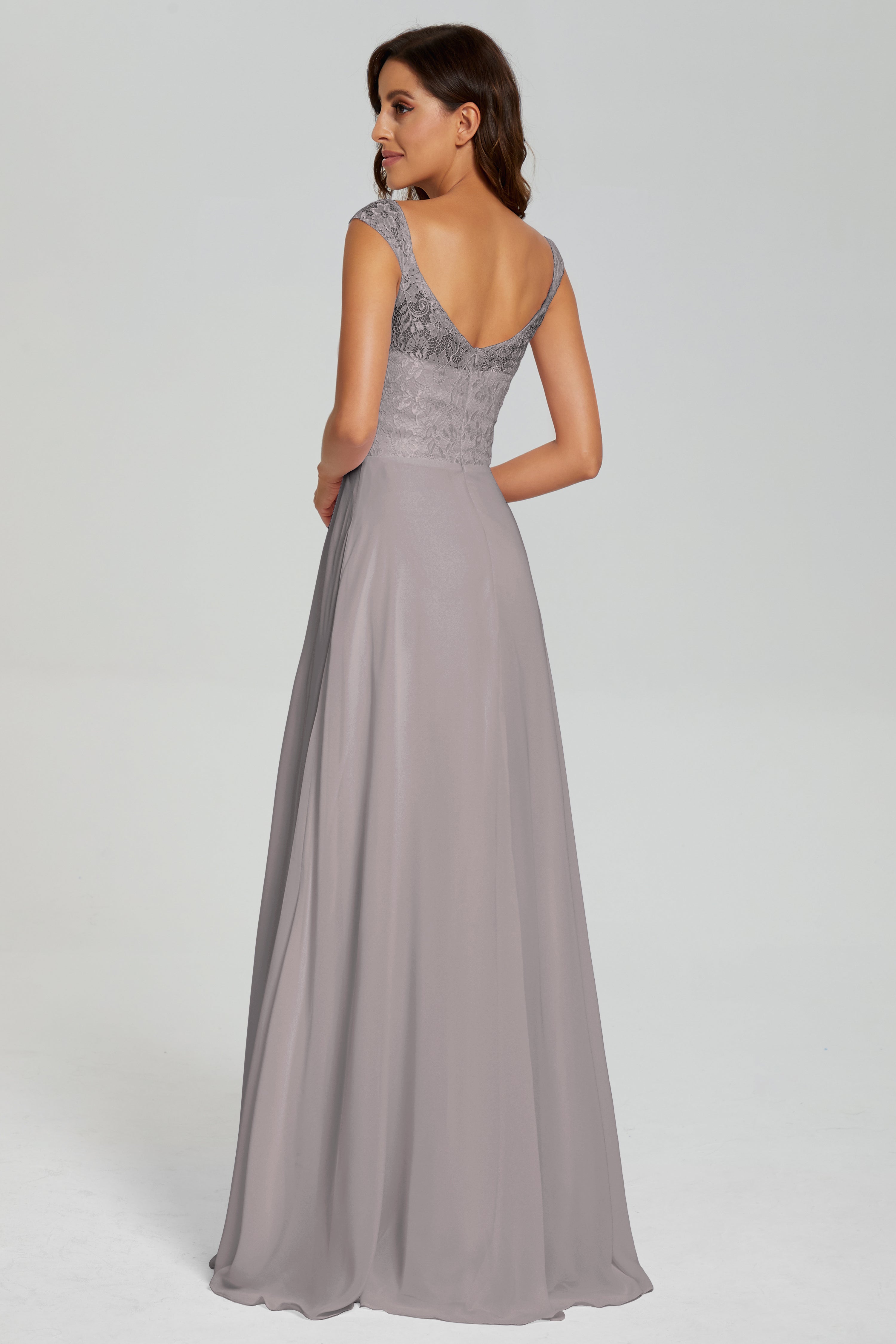 Backless Pleating Chiffon Prom Dresses