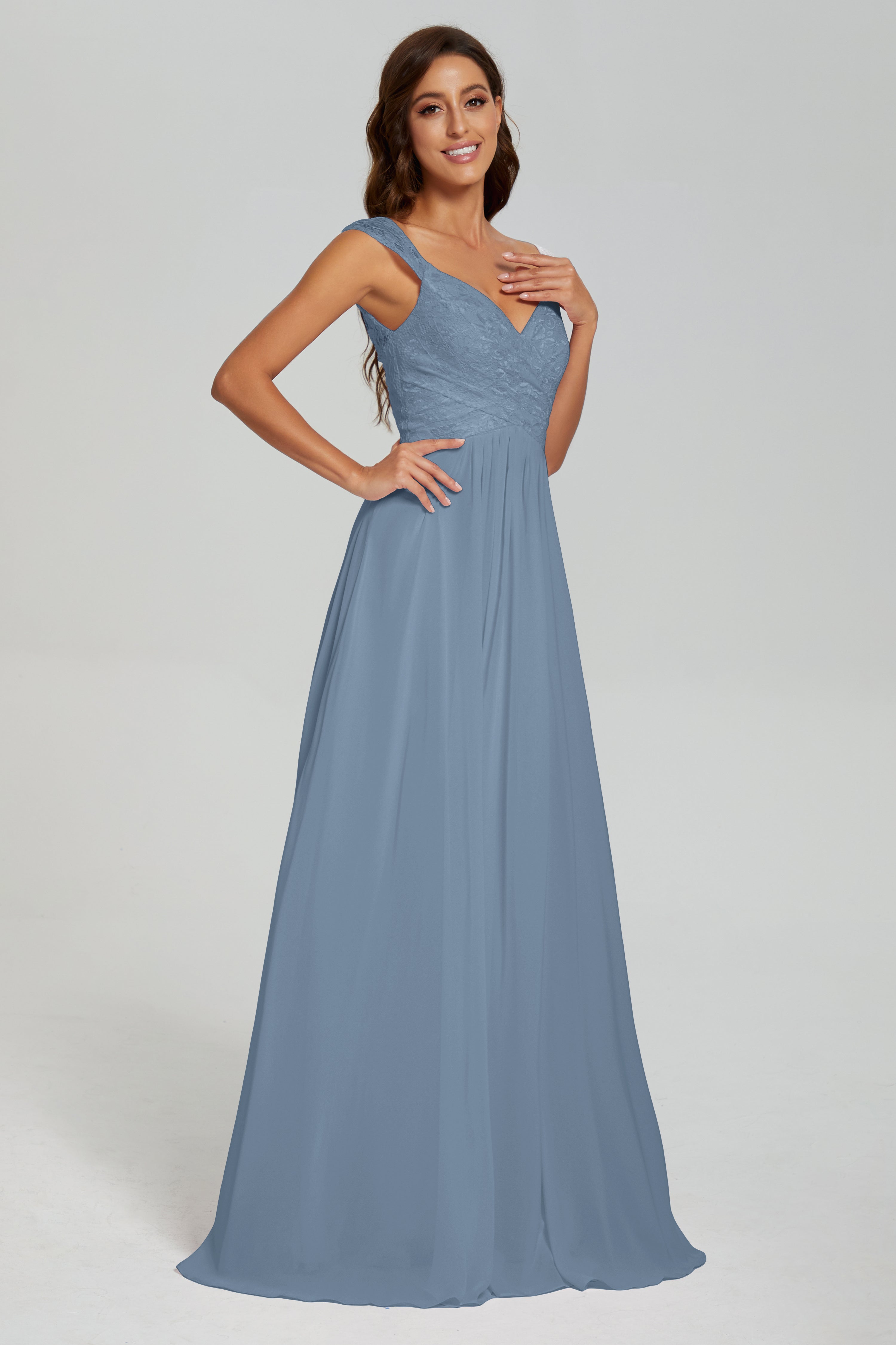 Backless Pleating Chiffon Prom Dresses