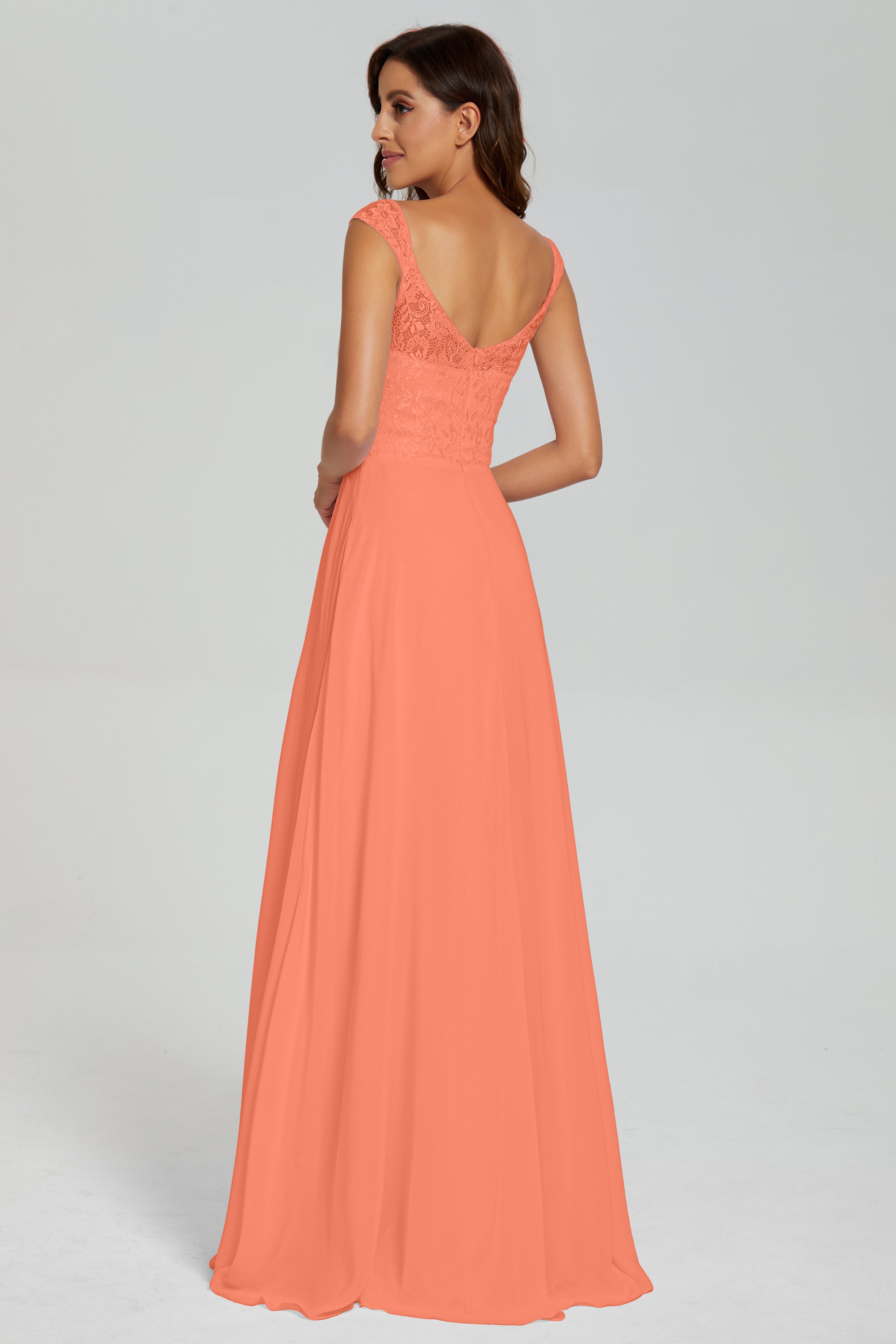 Backless Pleating Chiffon Prom Dresses