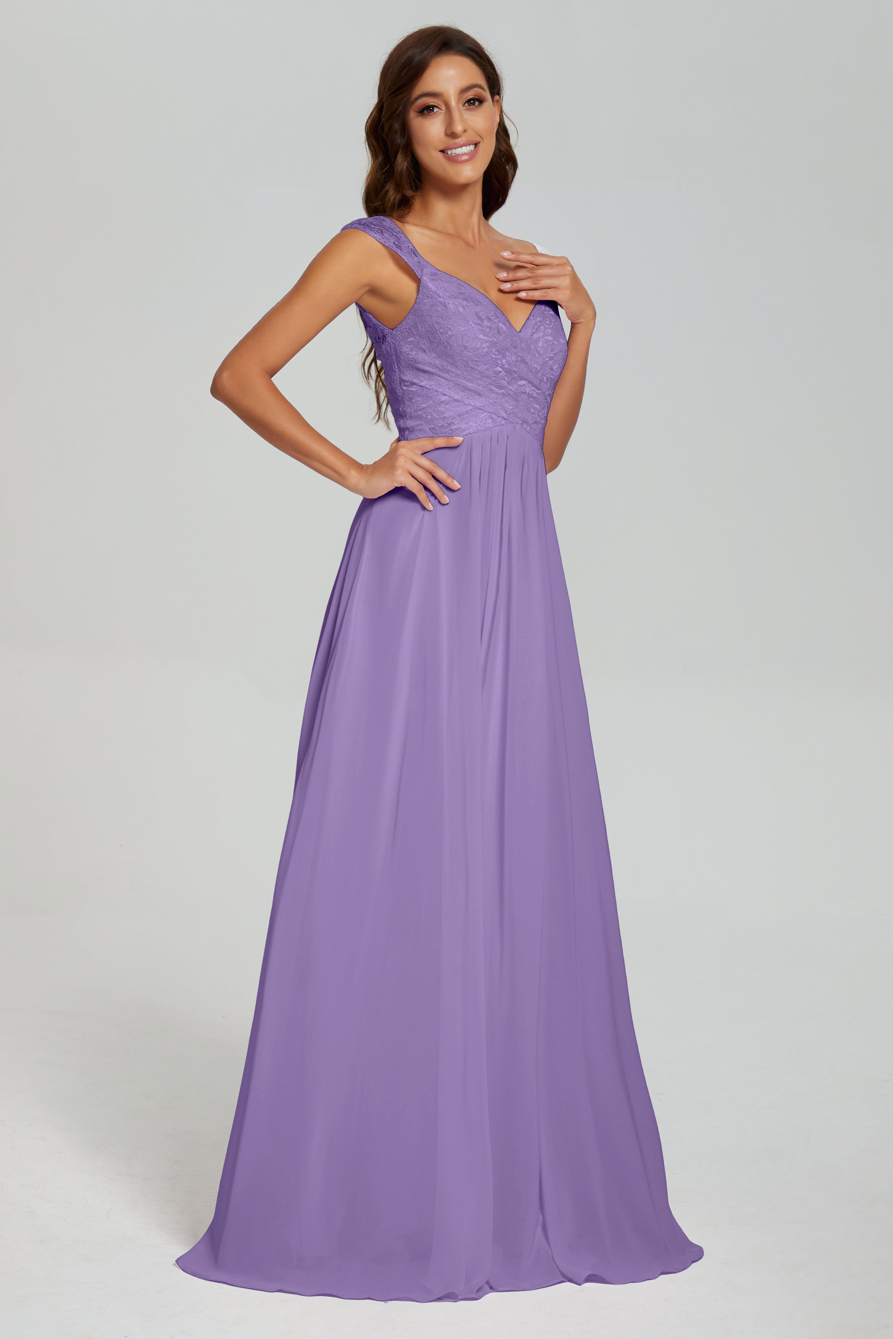 Backless Pleating Chiffon Prom Dresses