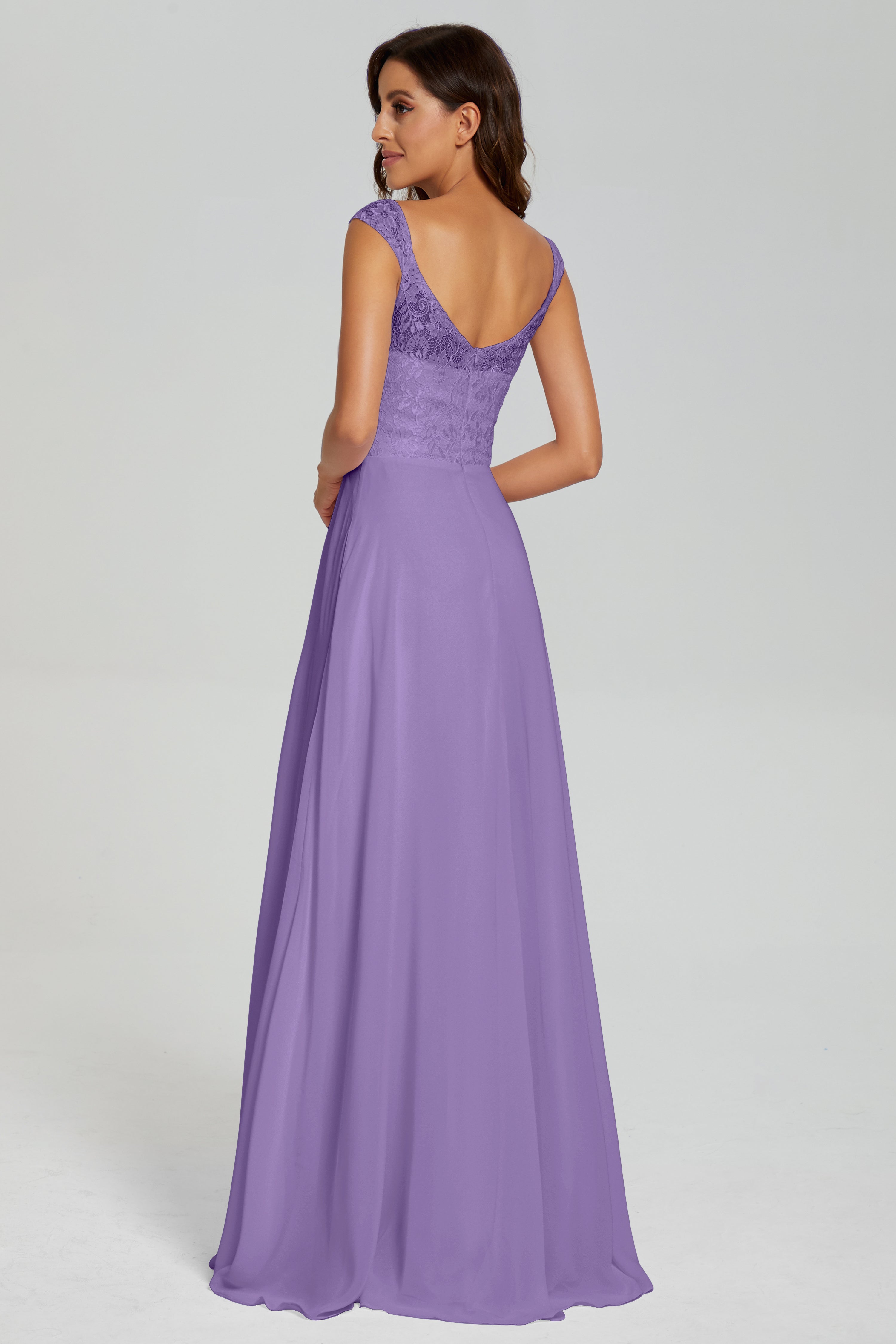 Backless Pleating Chiffon Prom Dresses