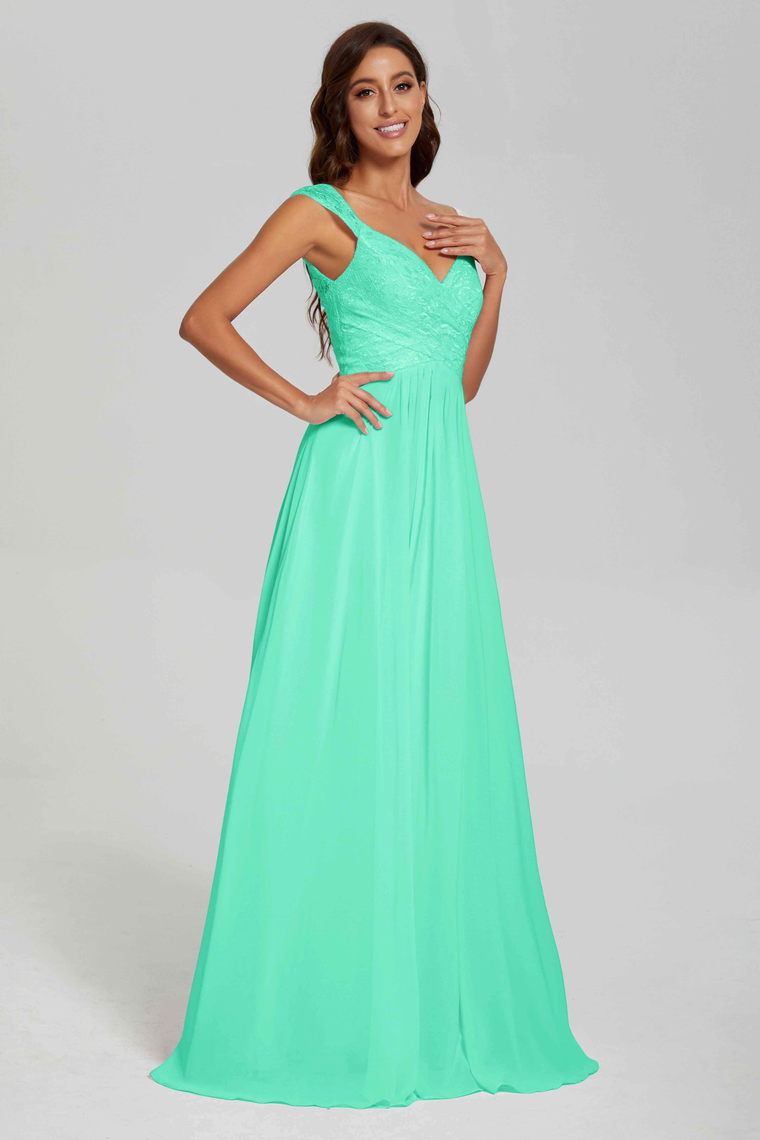 Backless Pleating Chiffon Prom Dresses