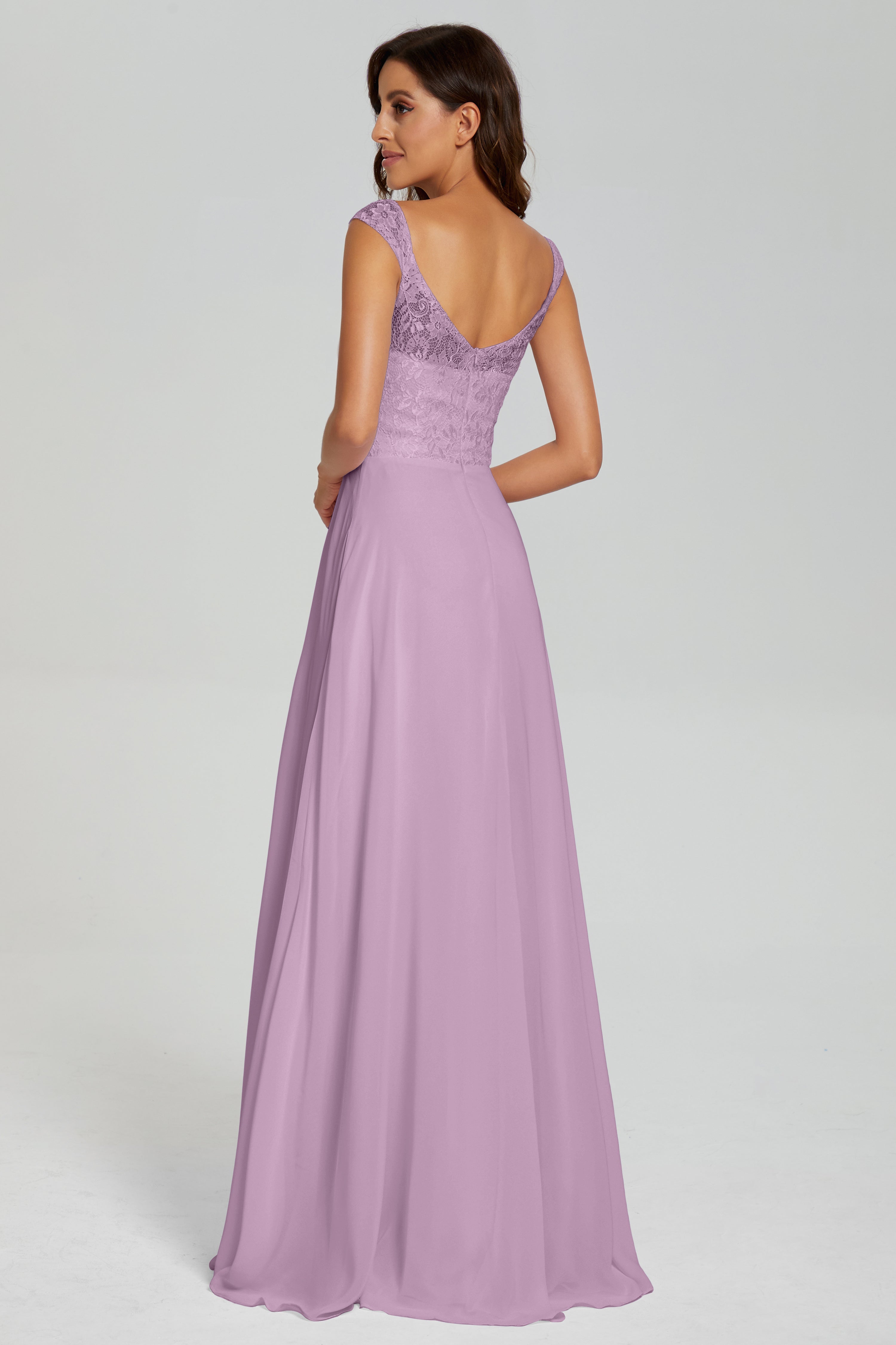 Backless Pleating Chiffon Prom Dresses