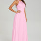 Halter A-line Lace Prom Dresses