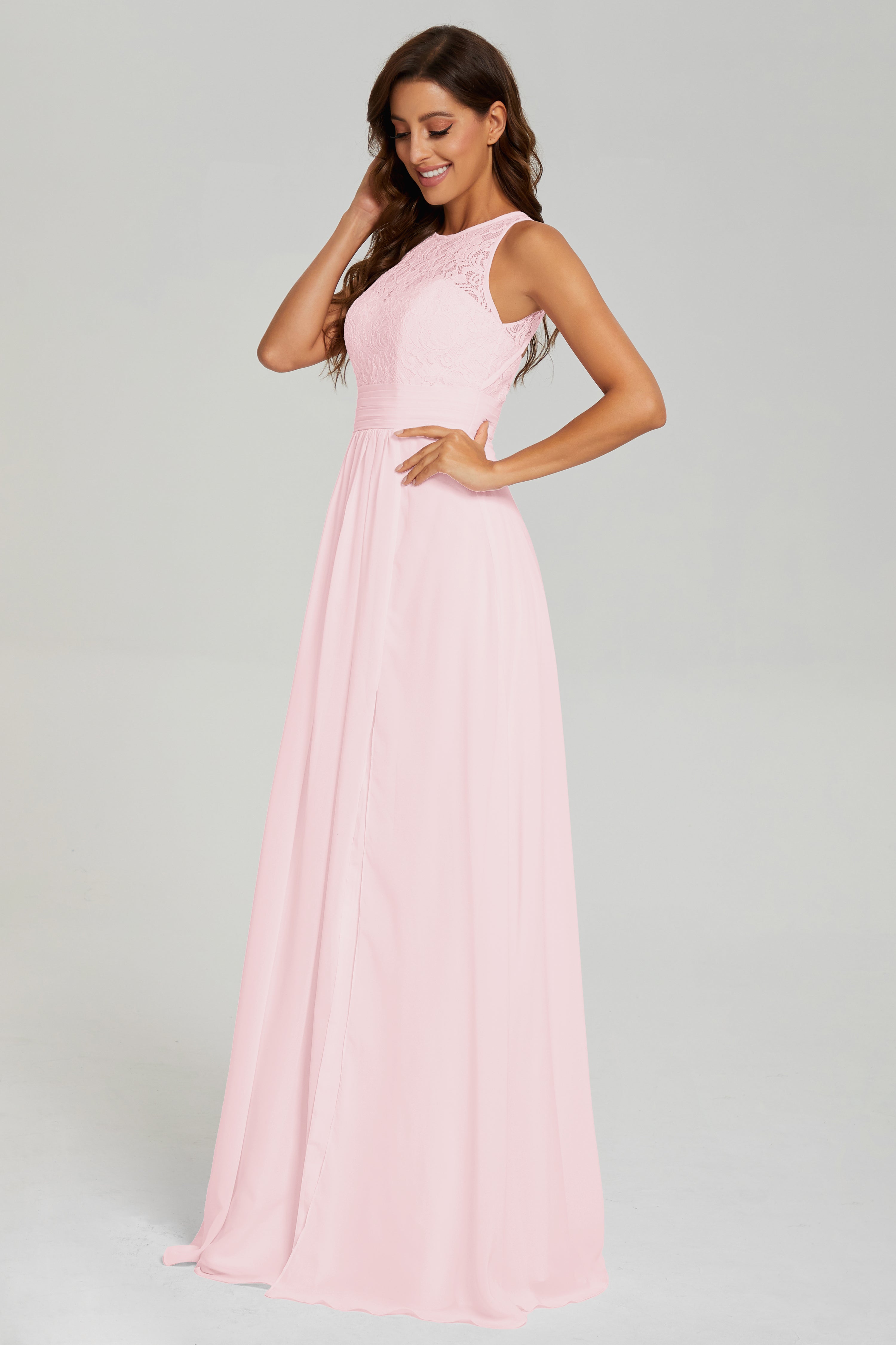 Open Back Sheath Long Prom Dresses