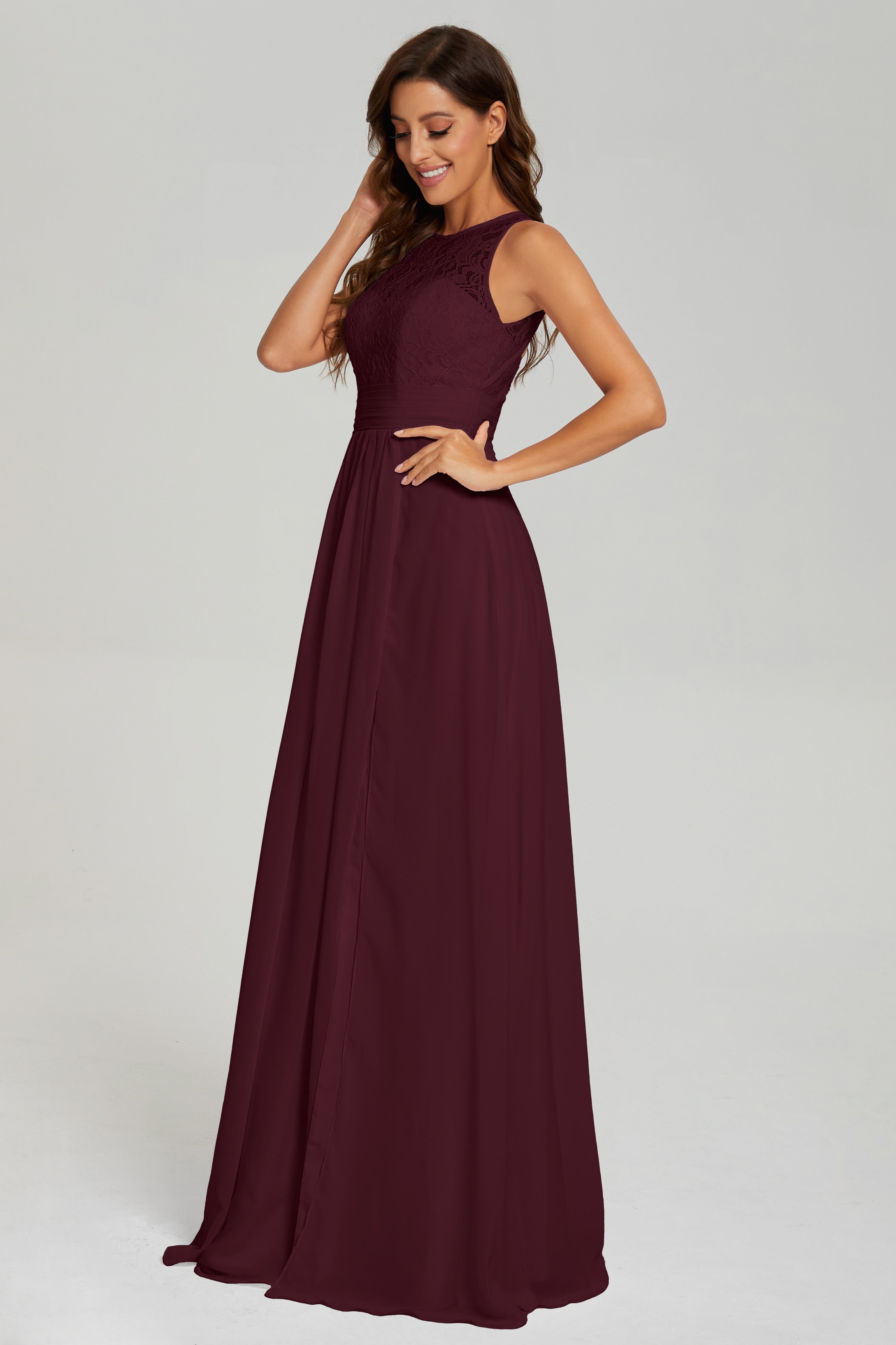 Open Back Sheath Long Prom Dresses