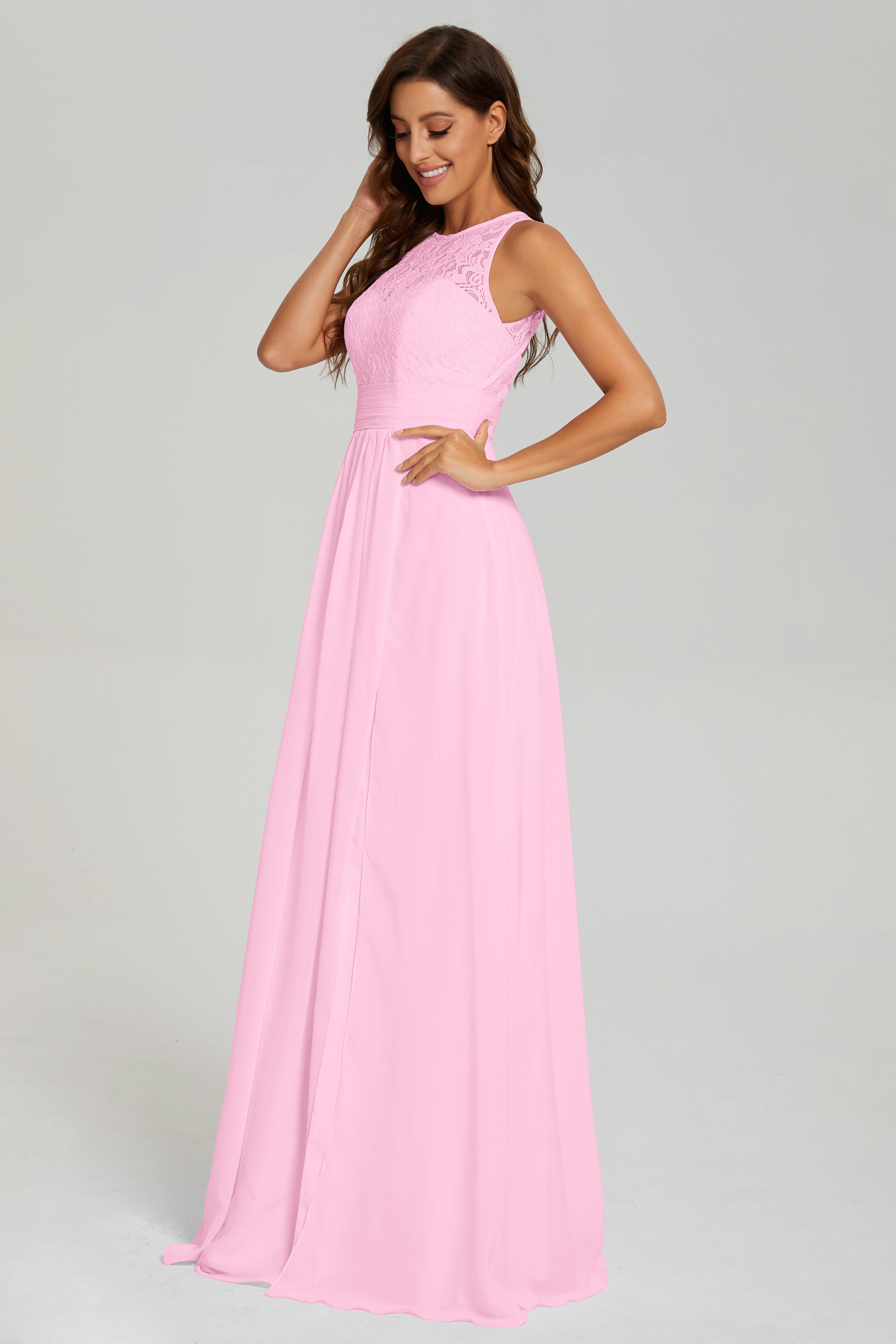 Open Back Sheath Long Prom Dresses