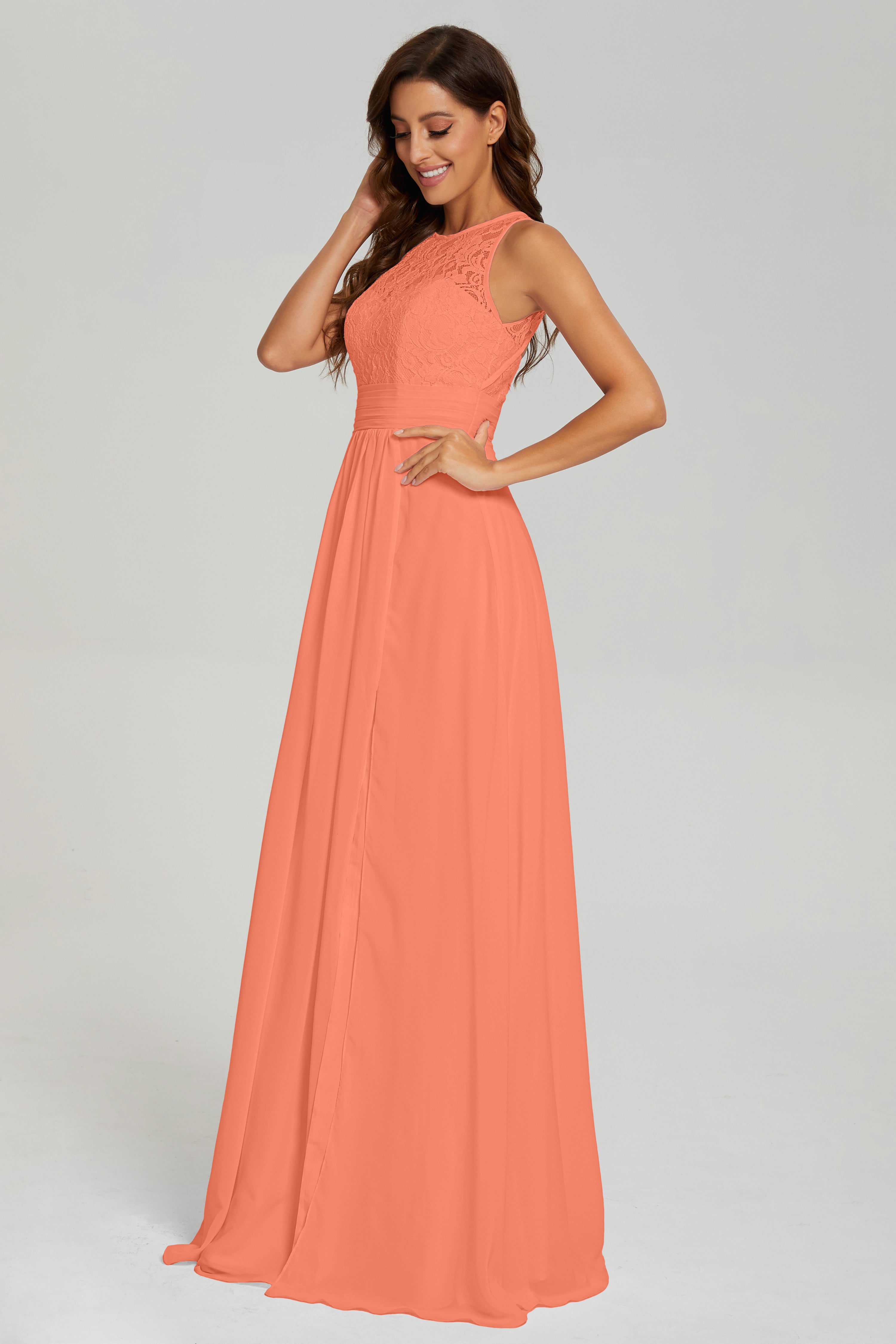 Open Back Sheath Long Prom Dresses