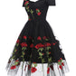 A-line Lace Floral Vintage Dresses