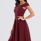 A-line Satin Off the Shoulder Homecoming Dresses