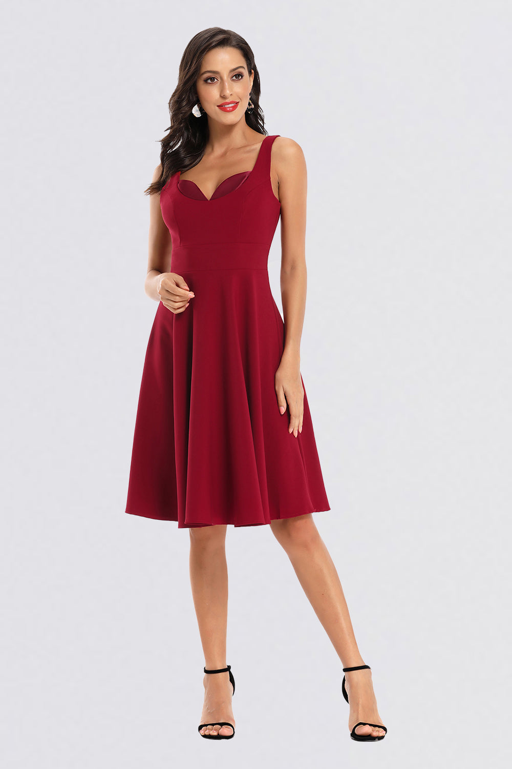 A-line Sleeveless Satin Vintage Dresses