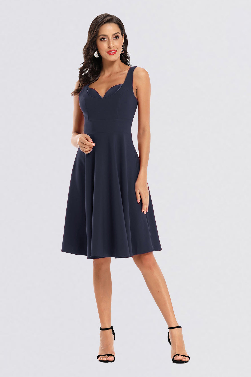 A-line Sleeveless Satin Vintage Dresses