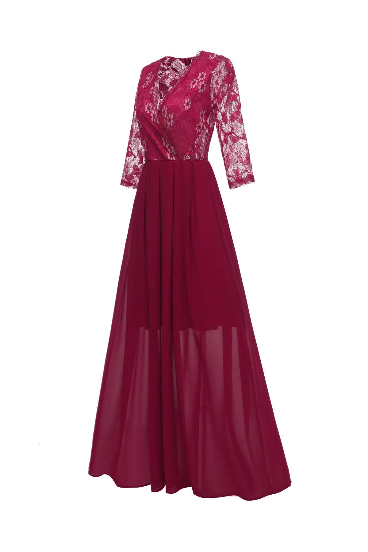 A-line Zipper 3/4 Sleeve Vintage Dresses