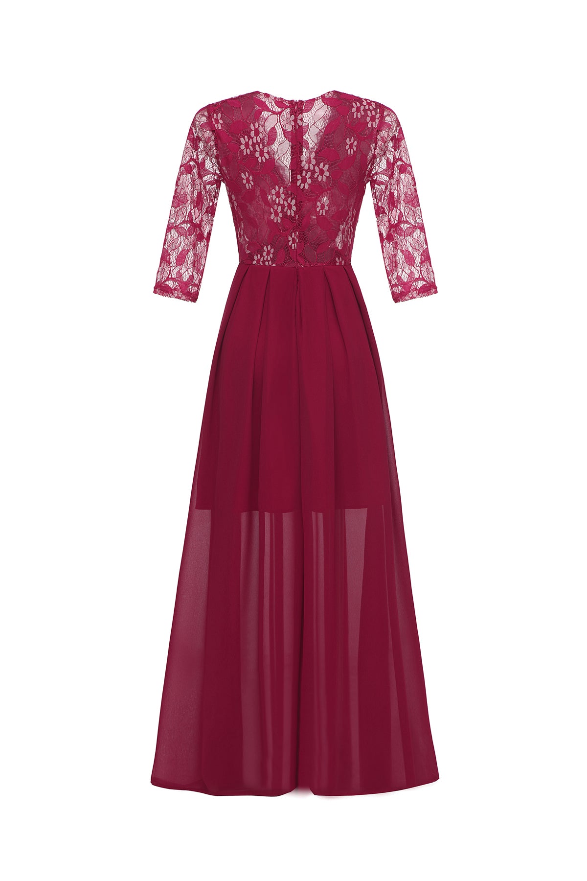 A-line Zipper 3/4 Sleeve Vintage Dresses