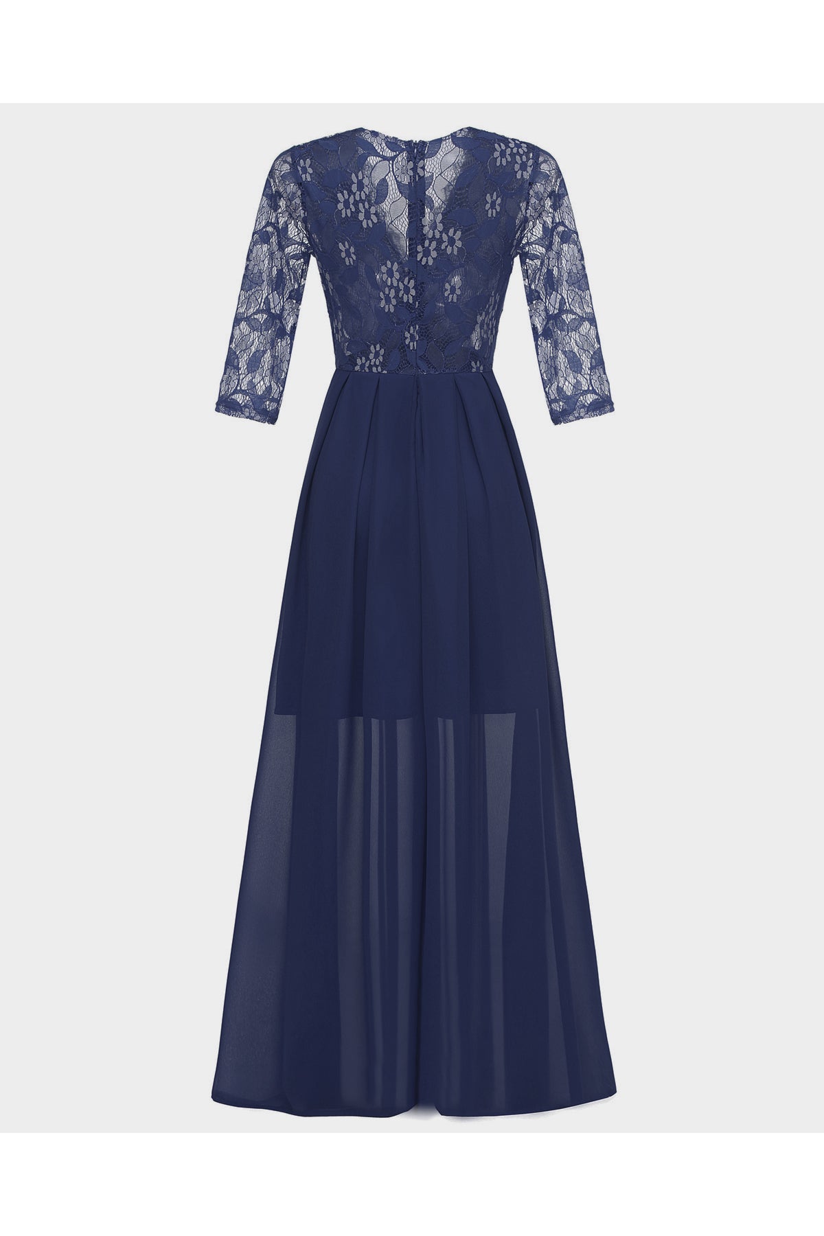 A-line Zipper 3/4 Sleeve Vintage Dresses