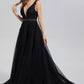 Backless Appliques Satin Prom Dresses